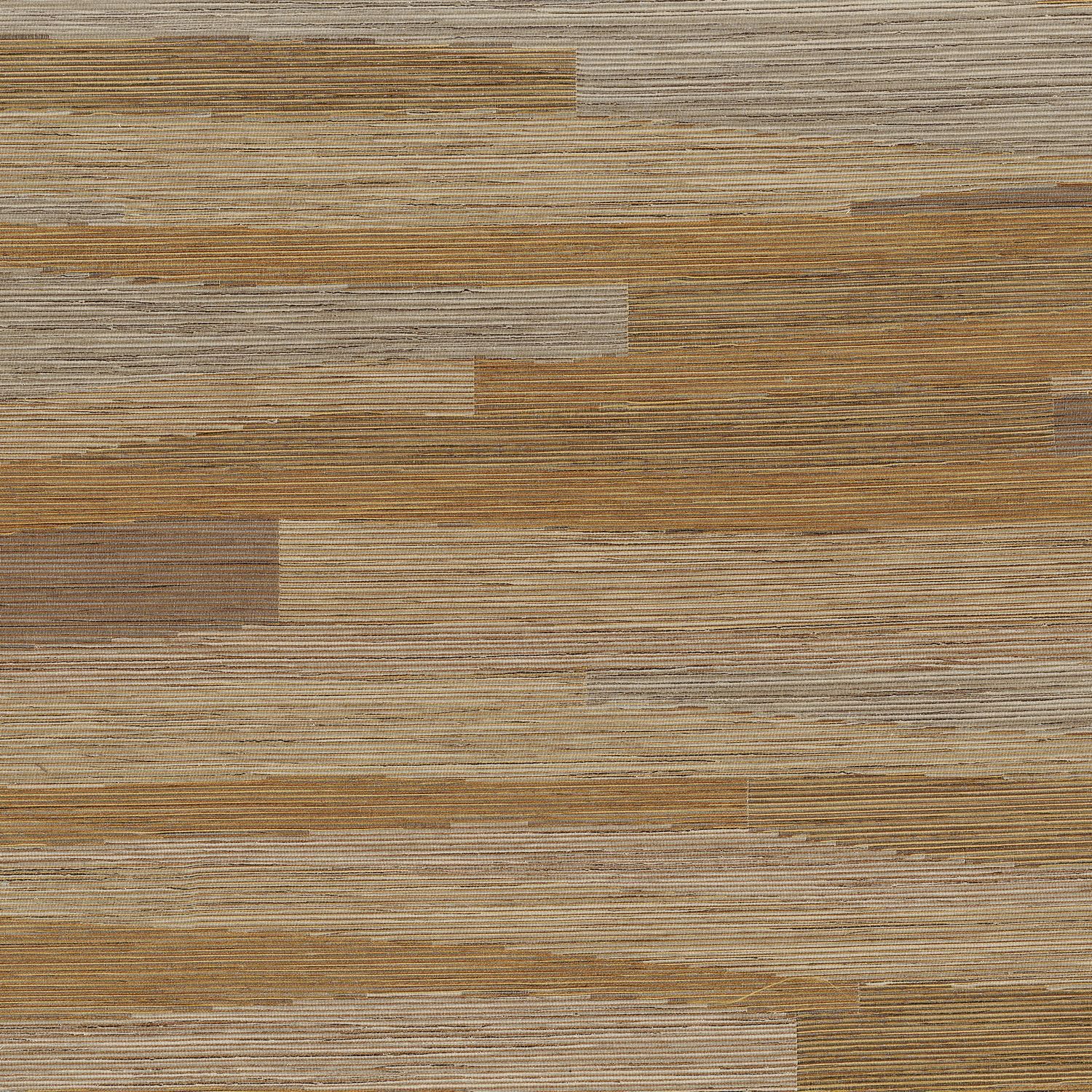 Structuurtextielbehang met gestreept jacquardweefsel HALANA - OCRE beige met goud