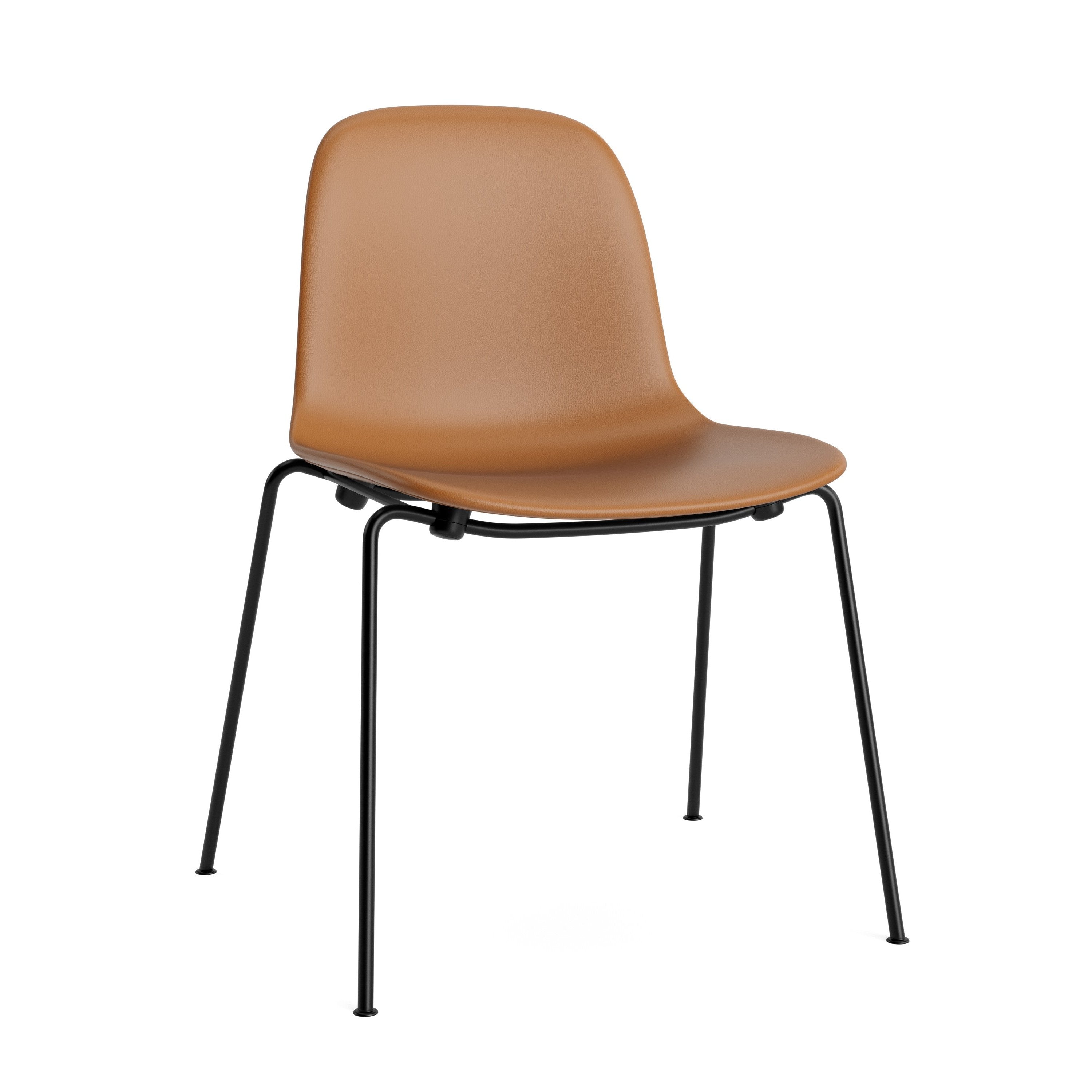 Krzesło tapicerowane FORM STACKING z czarną podstawą – Normann Copenhagen