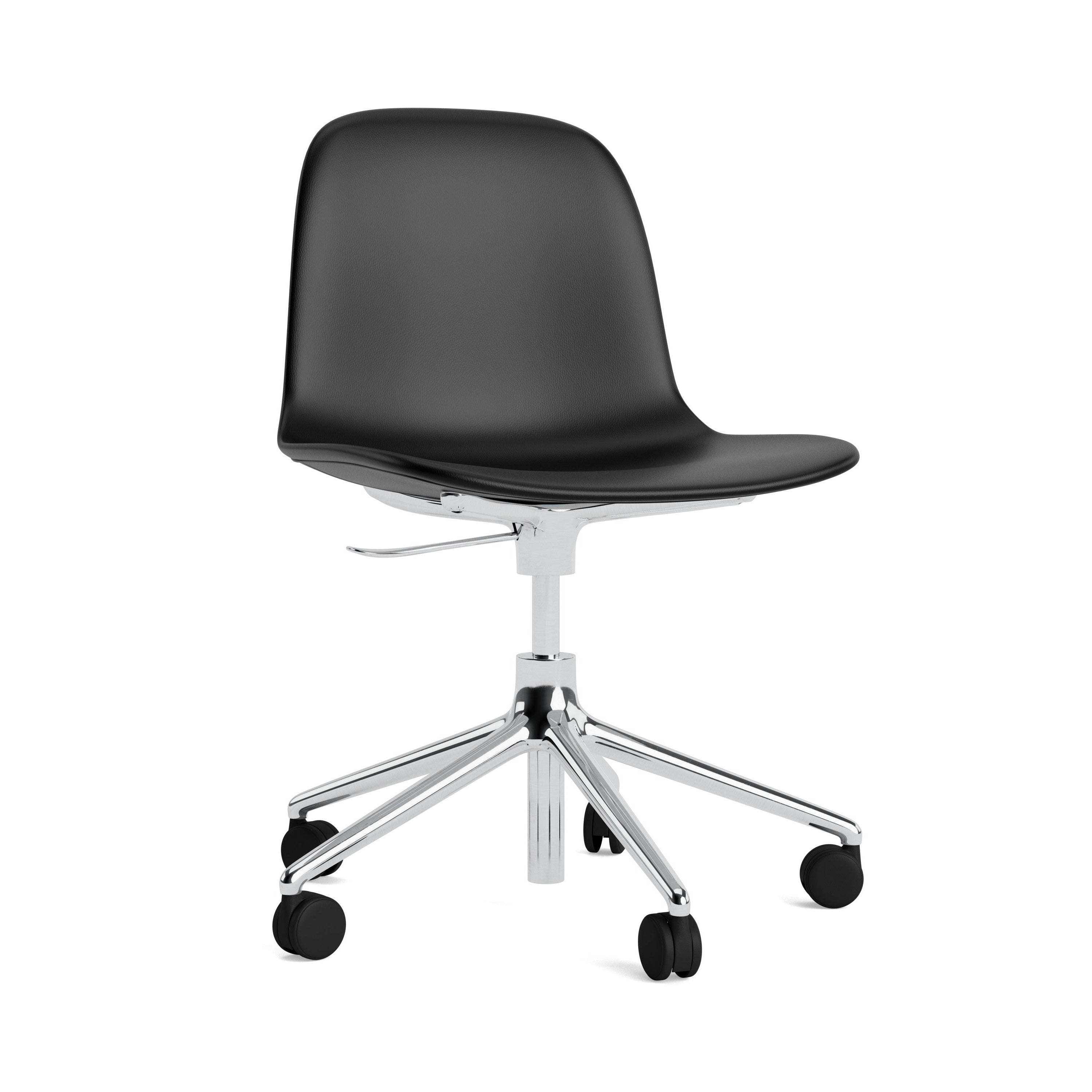 Office Chair mit 5W gepolsterten Formularen mit einer Aluminiumbasis auf Rädern