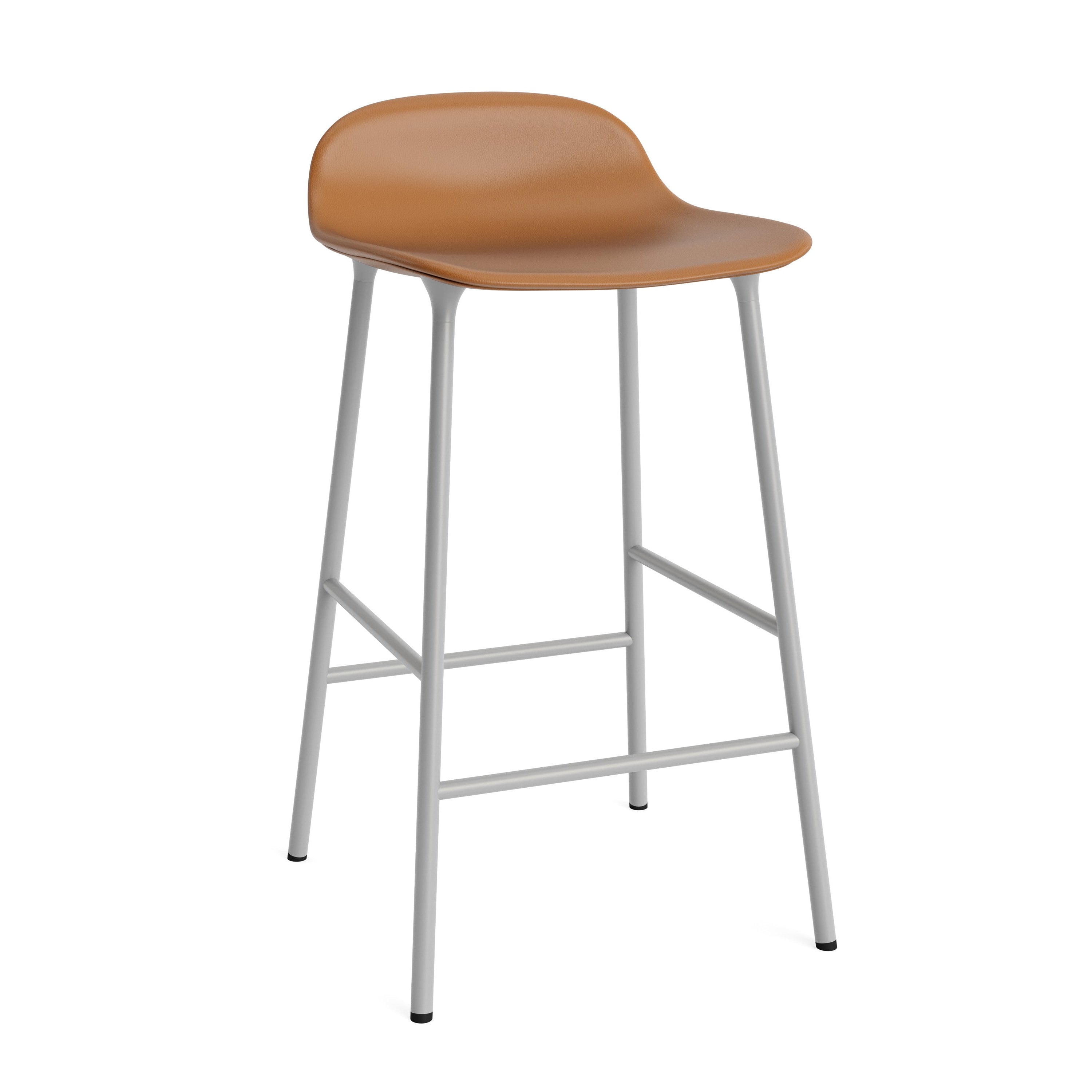 Gestoffeerde kruk FORM met grijze basis