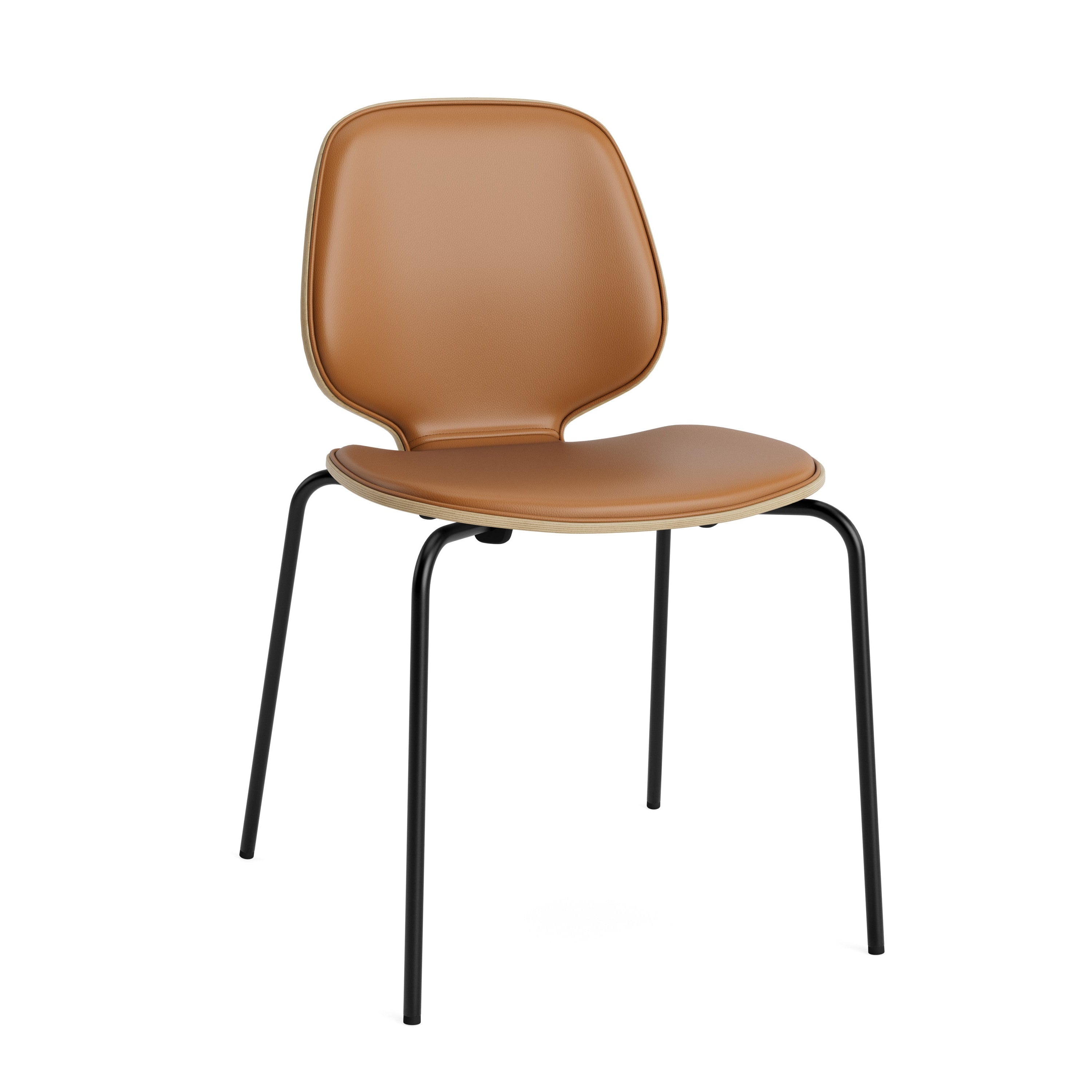 Krzesło tapicerowane MY fornir dębowy z czarną podstawą – Normann Copenhagen