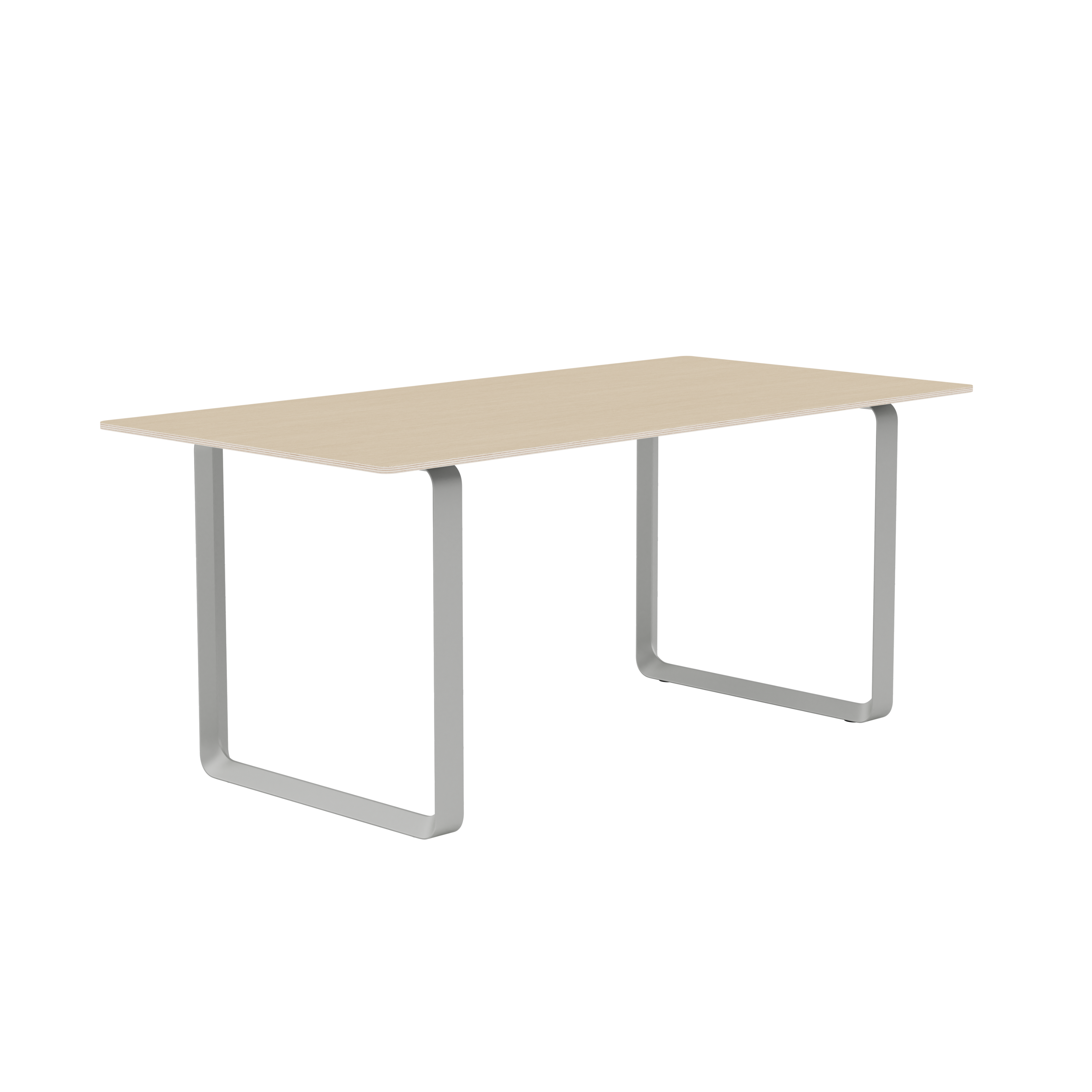 Eettafel 70/70 van eikenhout met grijze basis