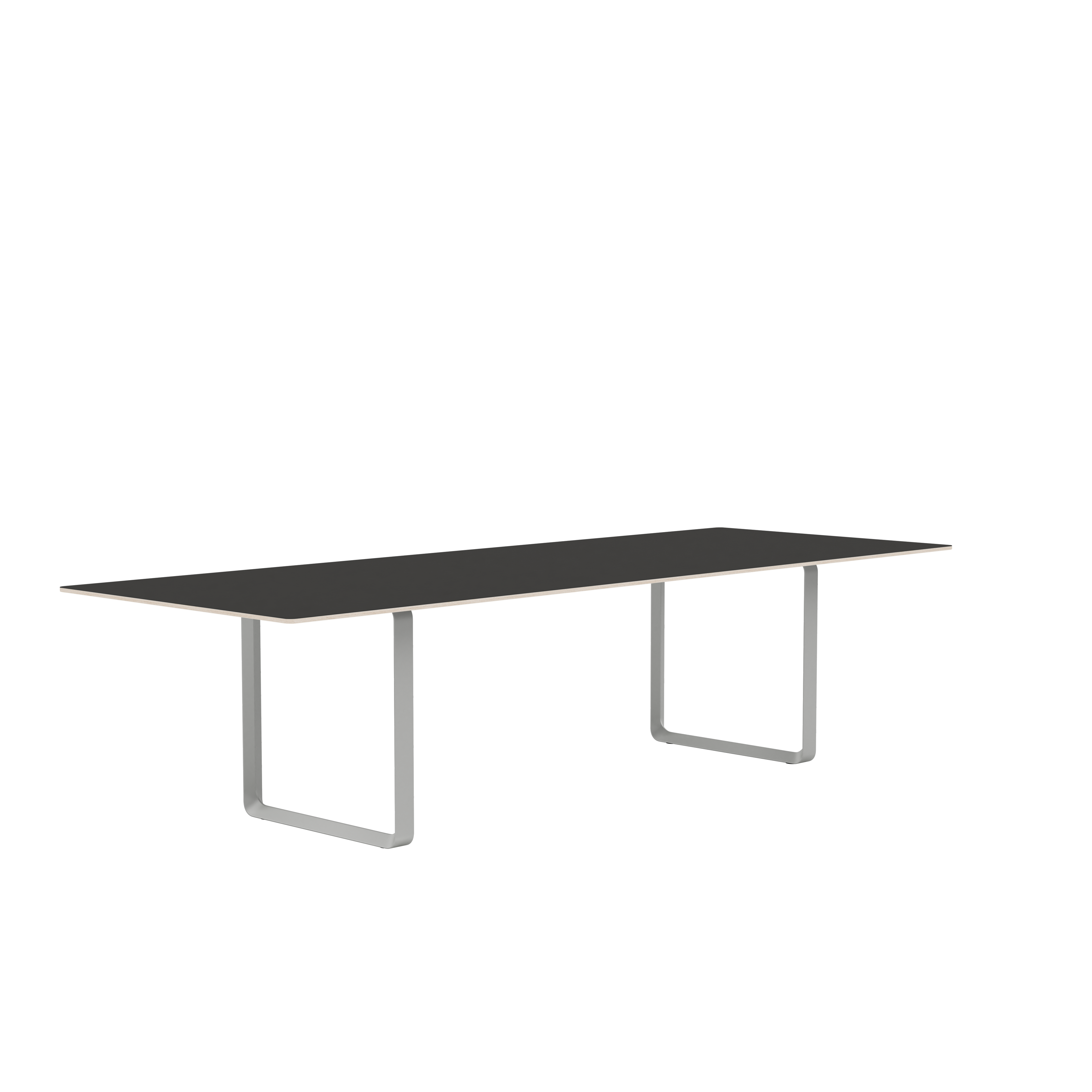Tisch 70/70 schwarz mit grauem Fuß