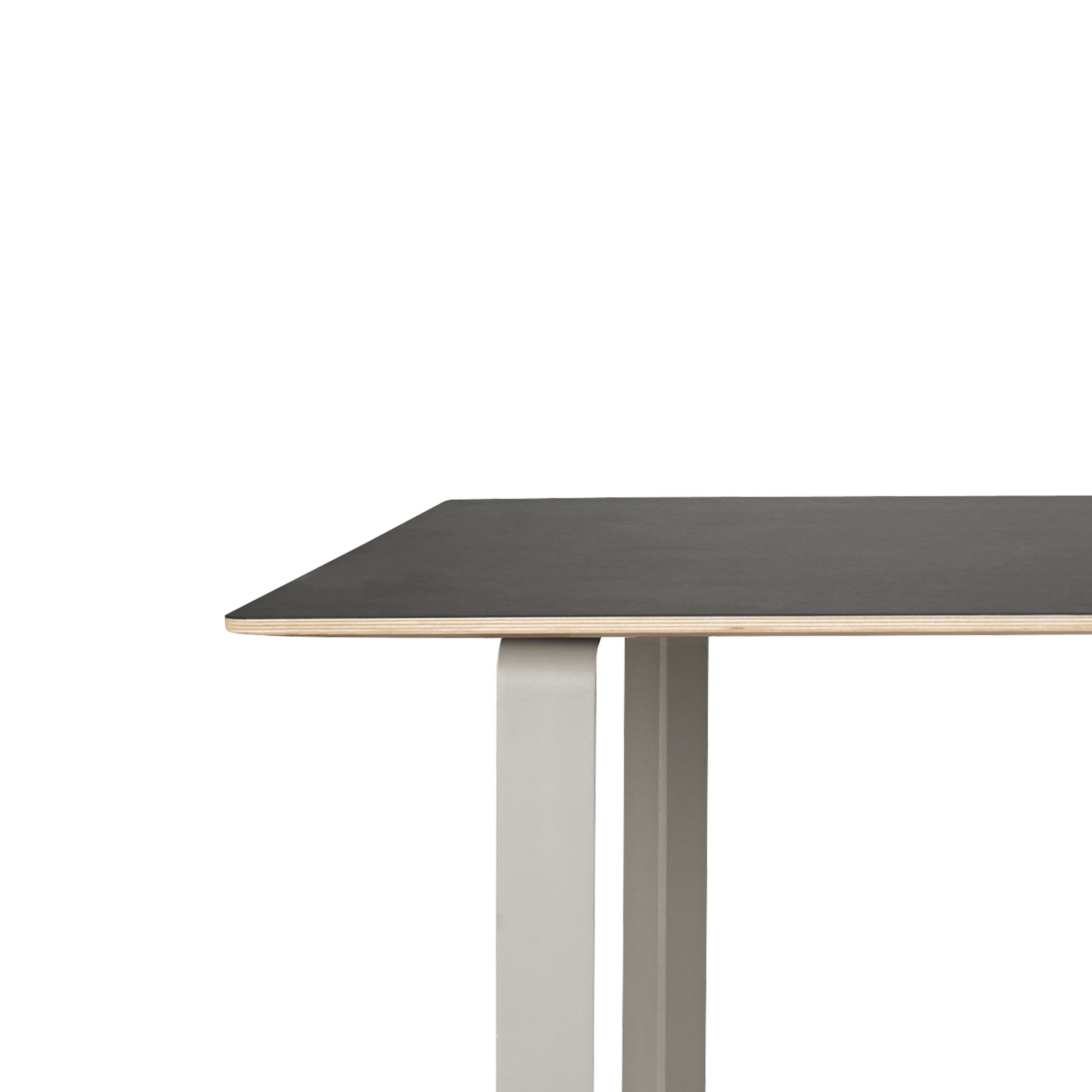Tisch 70/70 schwarz mit grauem Fuß