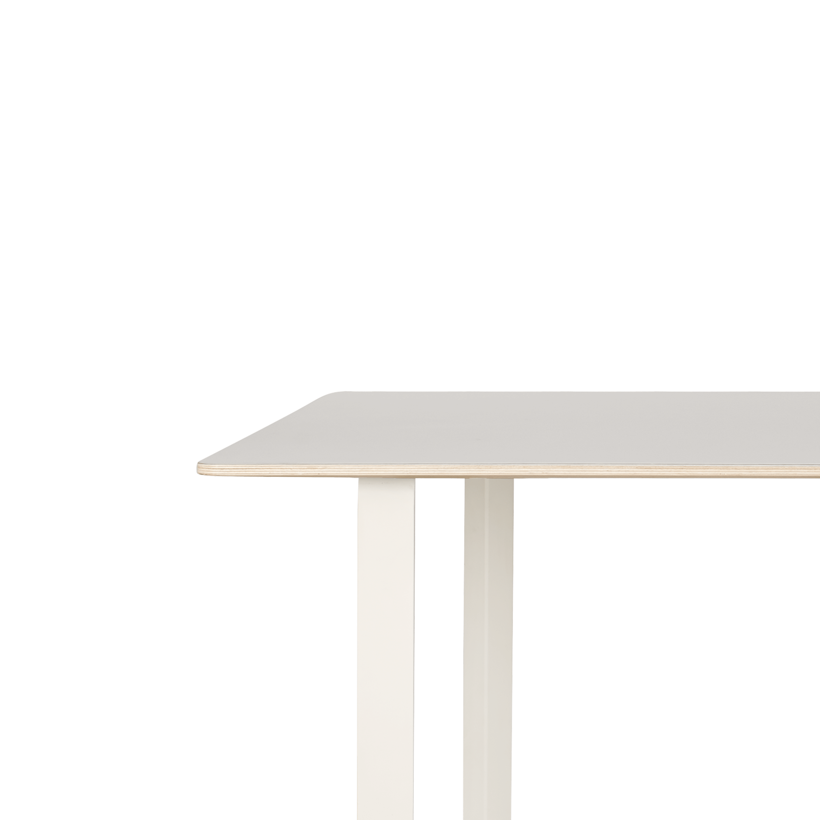 Gray 70/70 Table with White Base