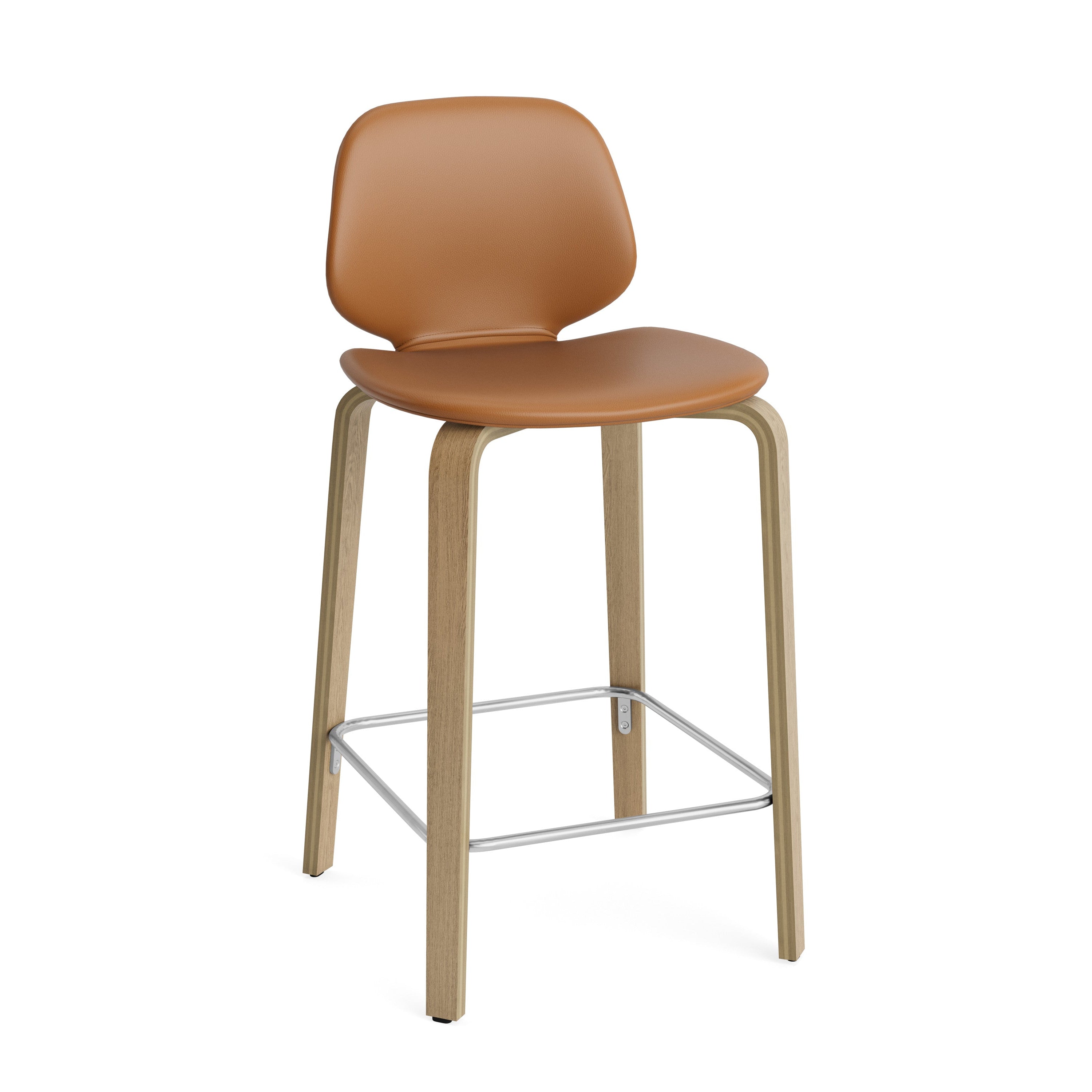 Krzesło barowe tapicerowane MY podstawa z forniru dębowego – Normann Copenhagen