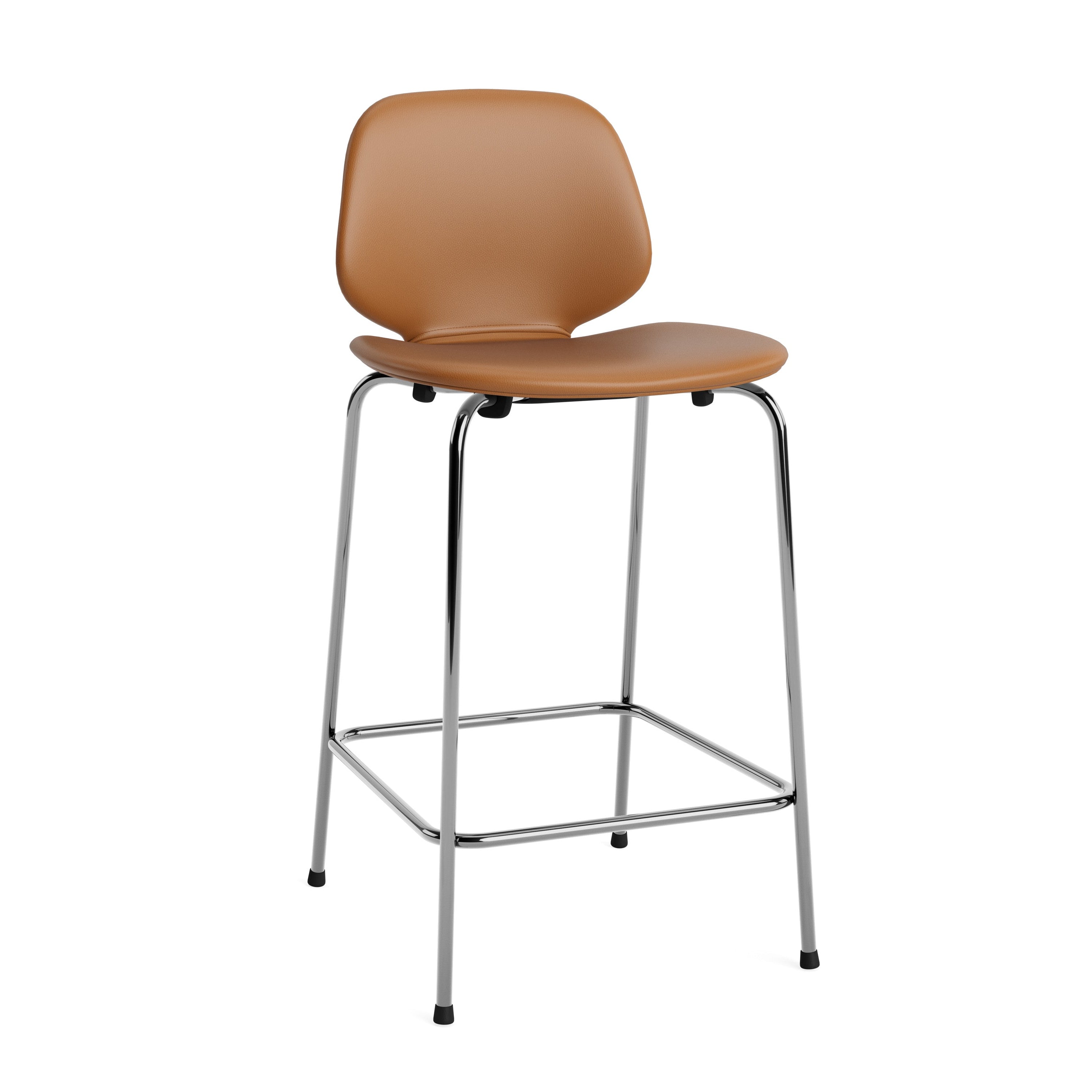 Barstuhl mit der Chrombasis gepolstert