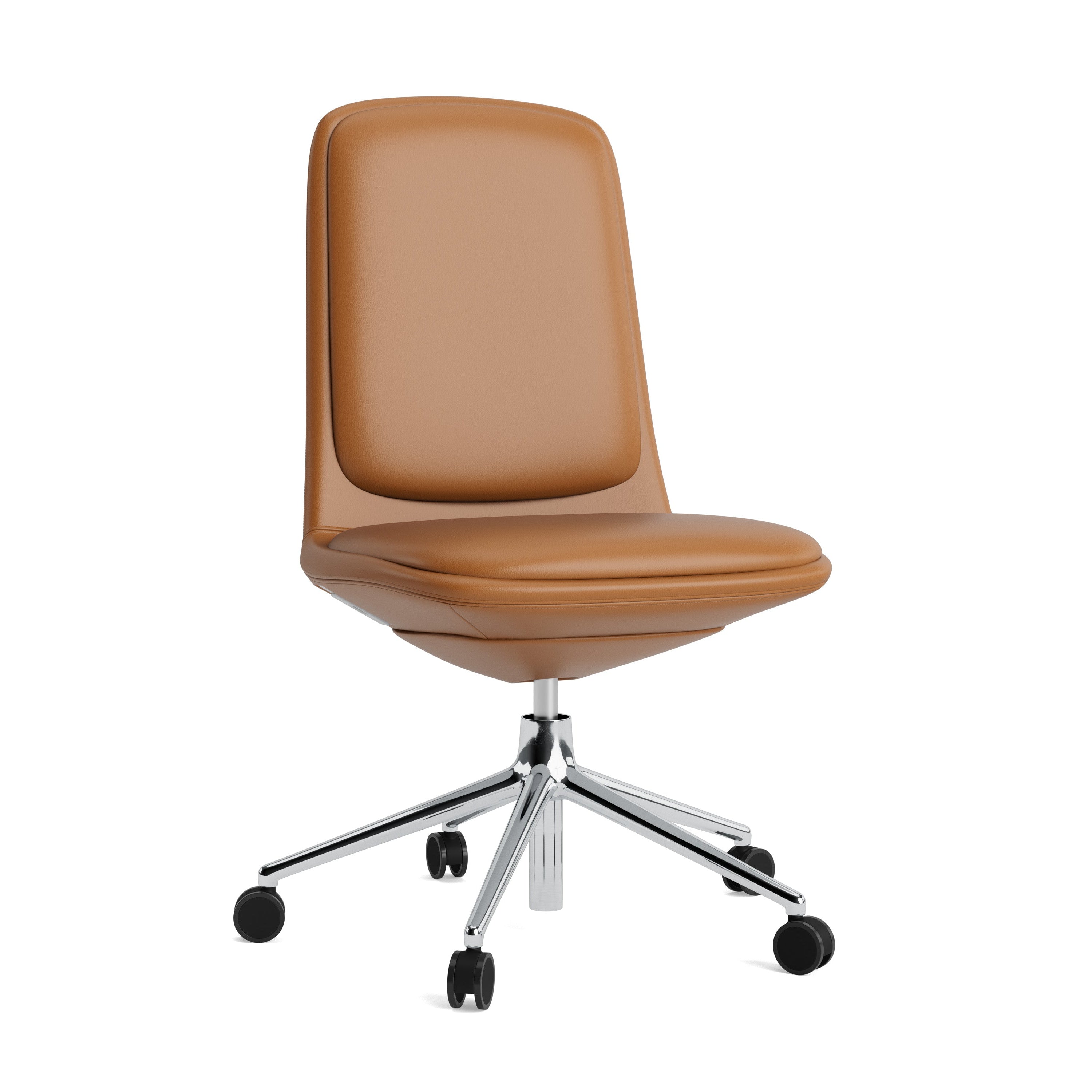 Gestoffeerde bureaustoel OFF LOW 5W met aluminium basis