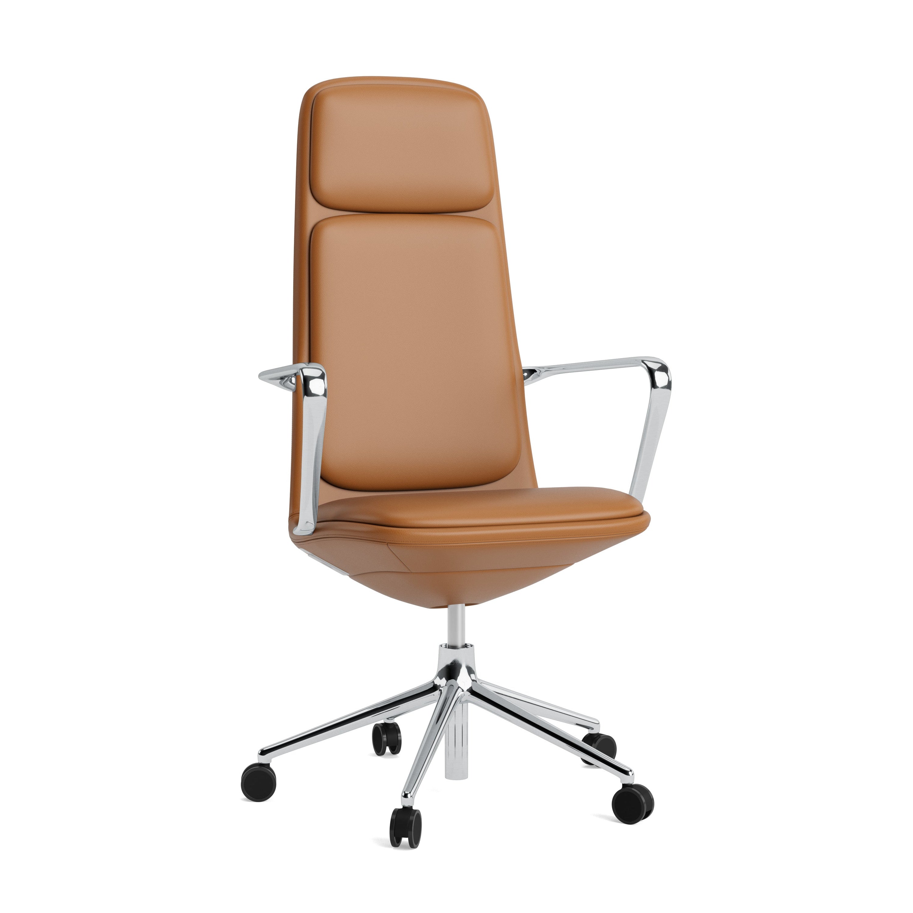 Gestoffeerde bureaustoel met armleuningen OFF HIGH 5W met aluminium basis