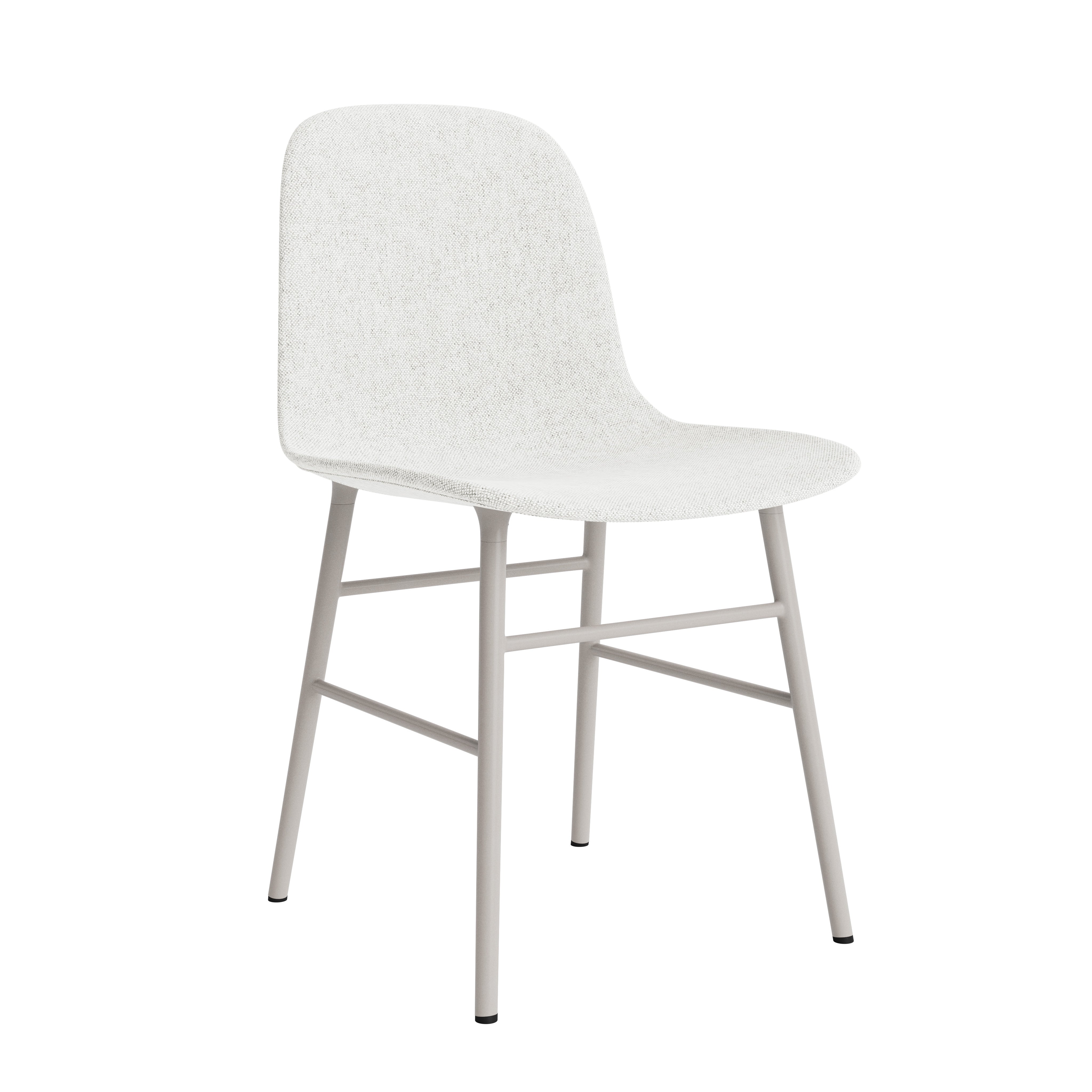Krzesło tapicerowane FORM z jasnoszarą podstawą – Normann Copenhagen