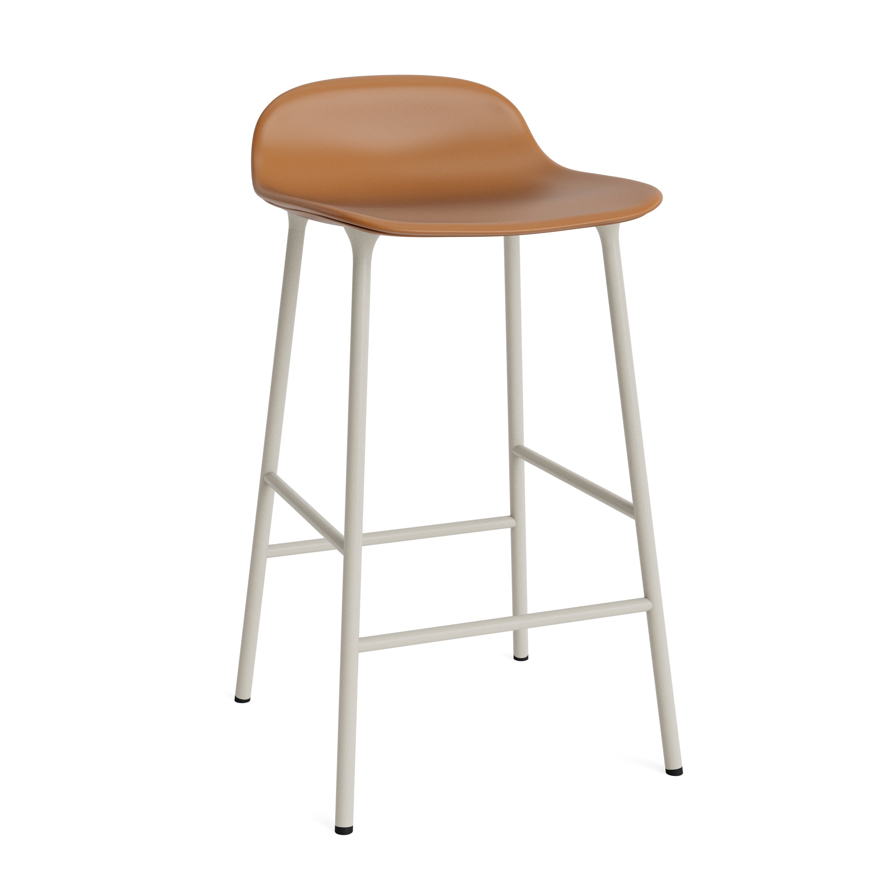 Gestoffeerde hocker FORM met lichtgrijze basis