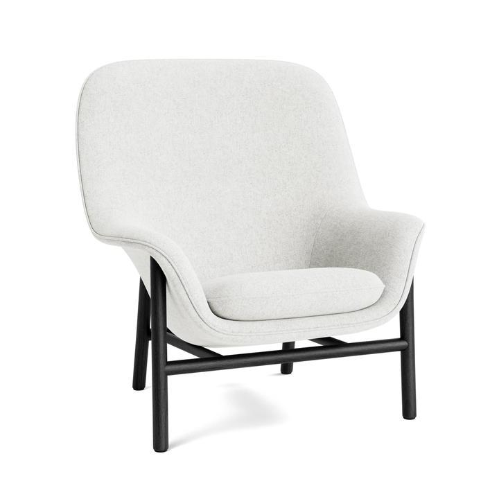 Fauteuil DRAPE HIGH met zwarte eiken basis