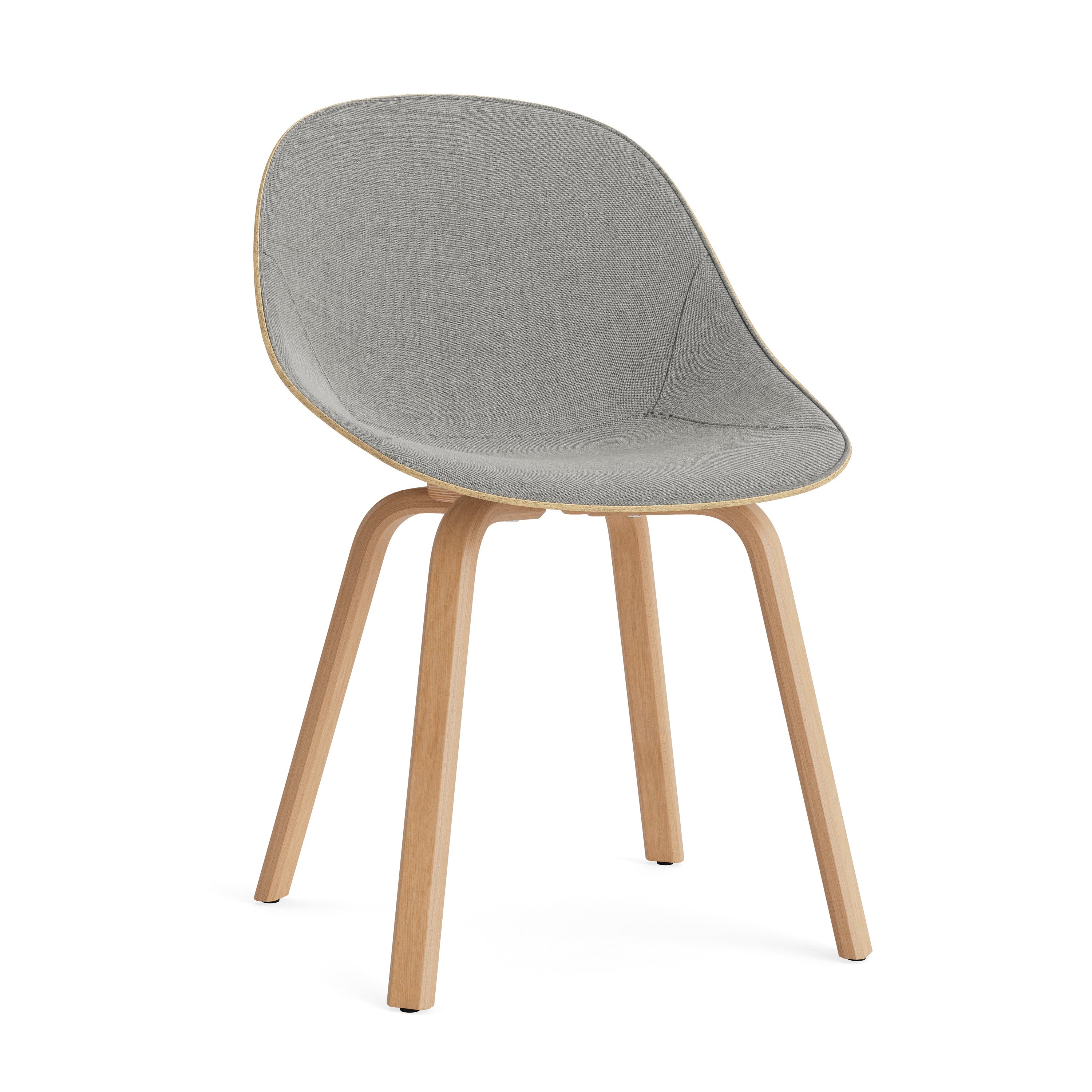 Krzesło tapicerowane MAT beżowy z bukową podstawą – Normann Copenhagen
