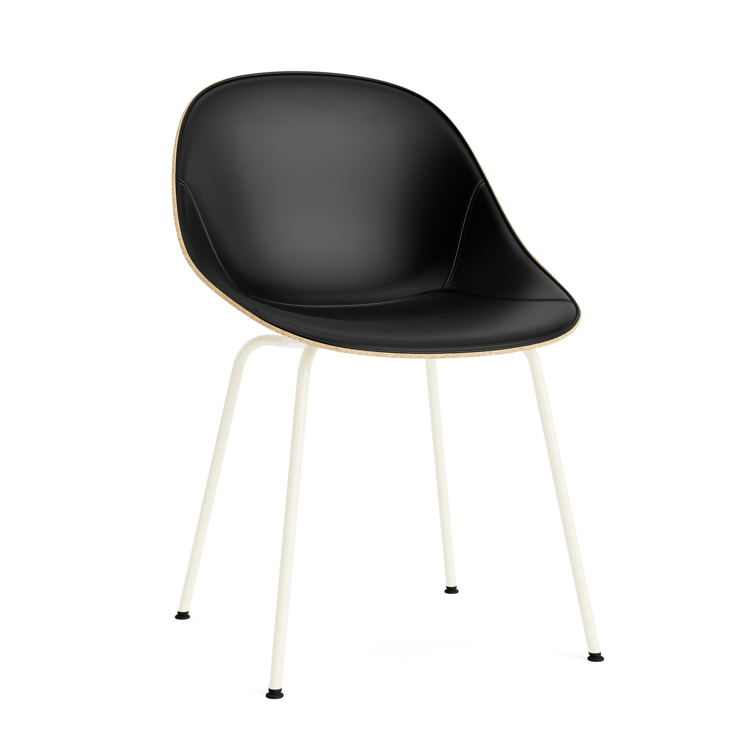 Gepolsterter Stuhl beige Mat mit einer Cremebasis