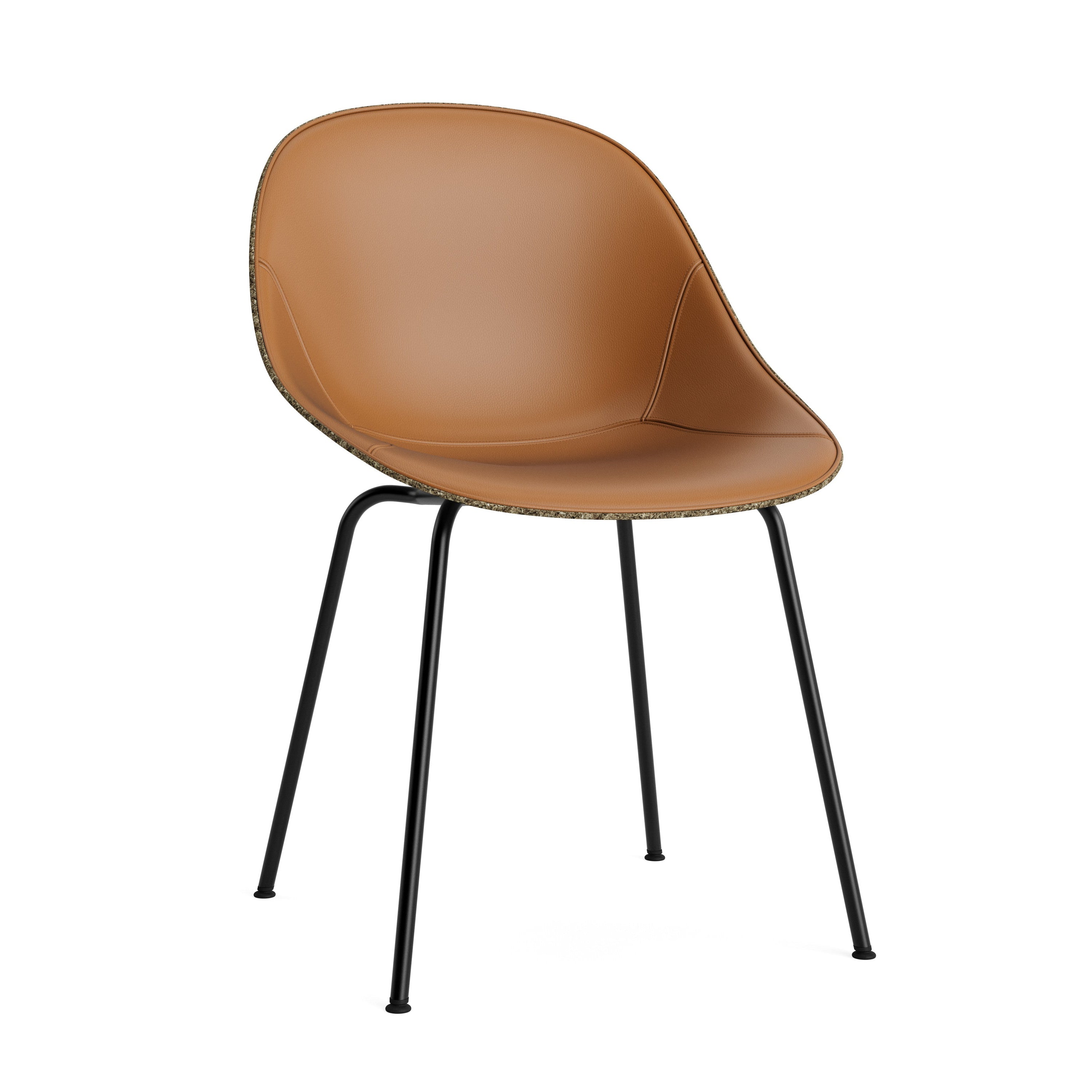 Gestoffeerde stoel MAT groen met zwarte basis