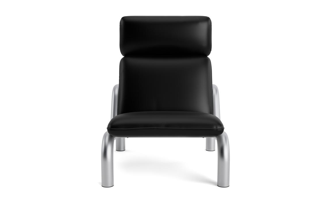 Gestoffeerde fauteuil TUBE met stalen basis