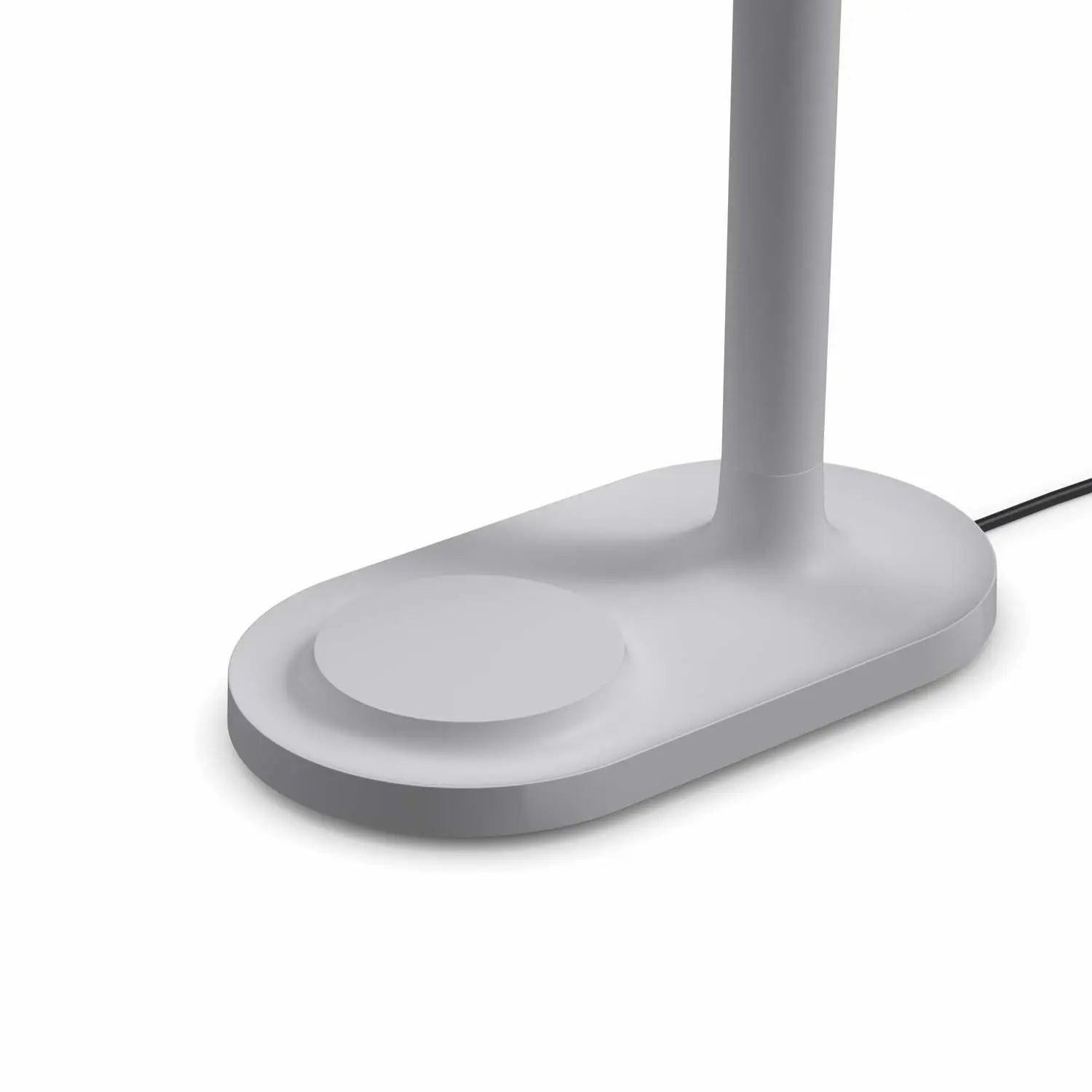 EMENDO gray table lamp with wireless charger