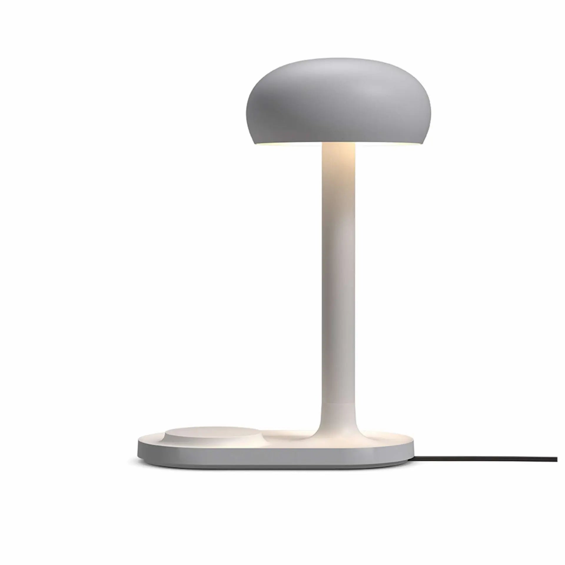 EMENDO gray table lamp with wireless charger