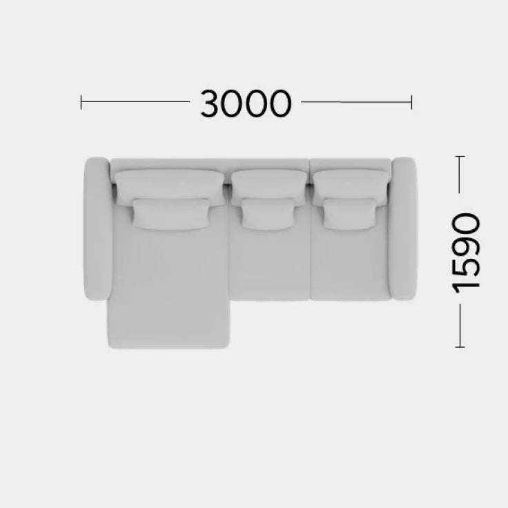 Modularer linker Ecksofa NOOR personalisierbar