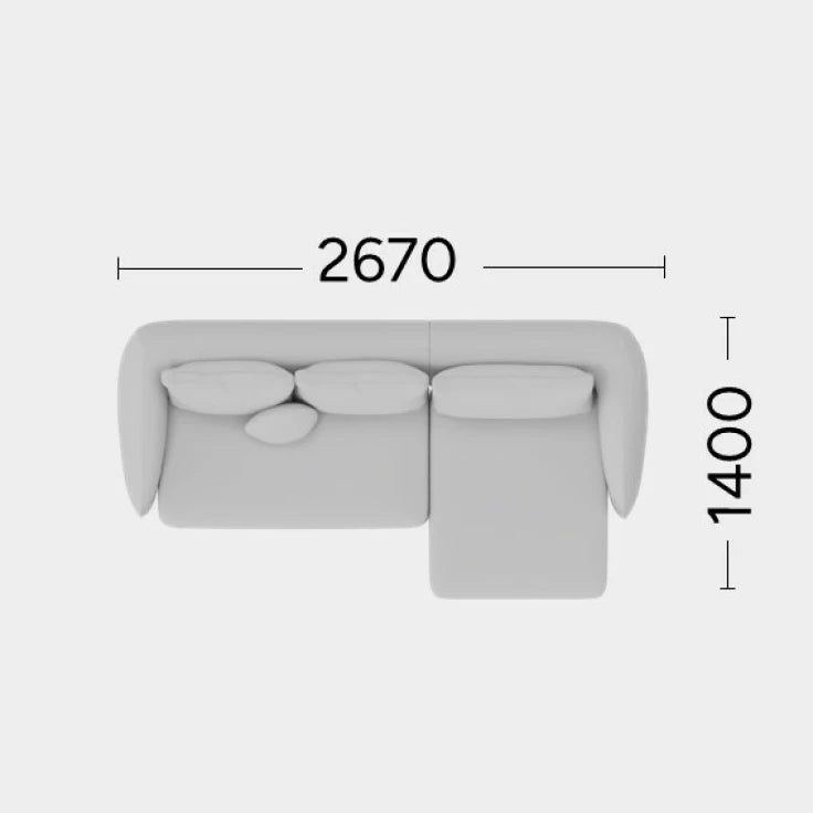 RECHTEN -SANDE -SANDEL -Ecke Nani Polstered