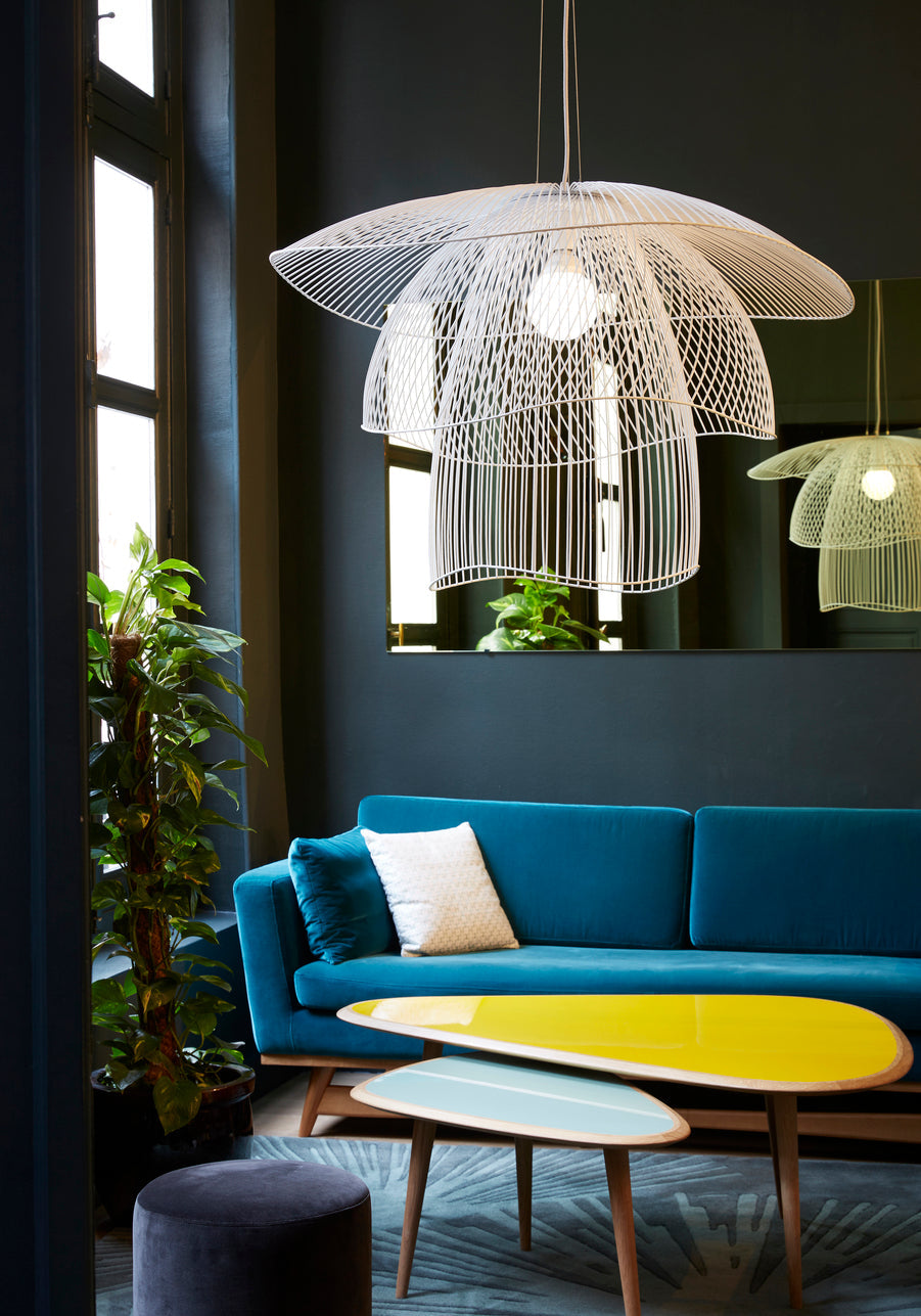 Lampa wisząca PAPILLON biały – metal