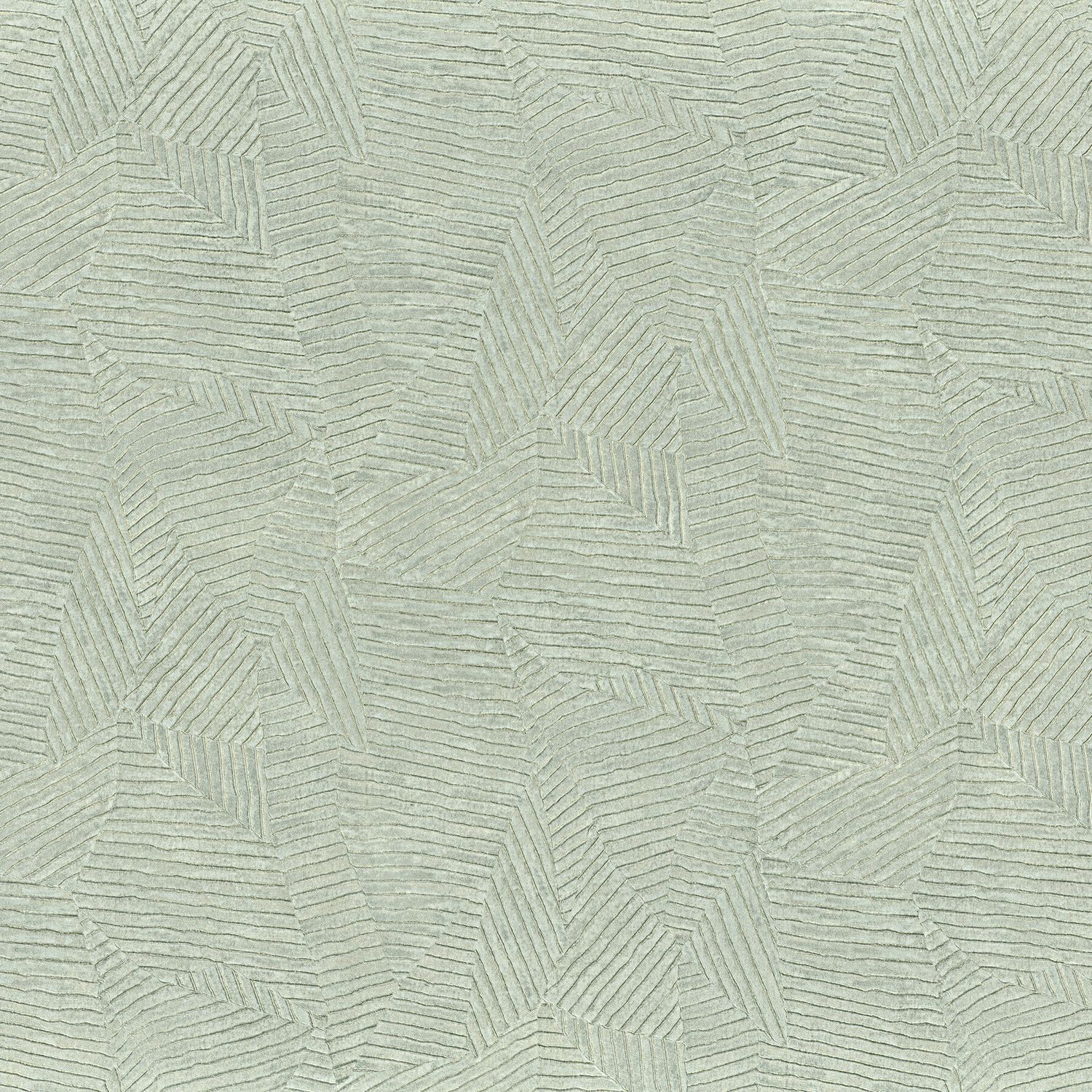 Structural wallpaper imitating bamboo leaves SOROA - OPALINE muted green