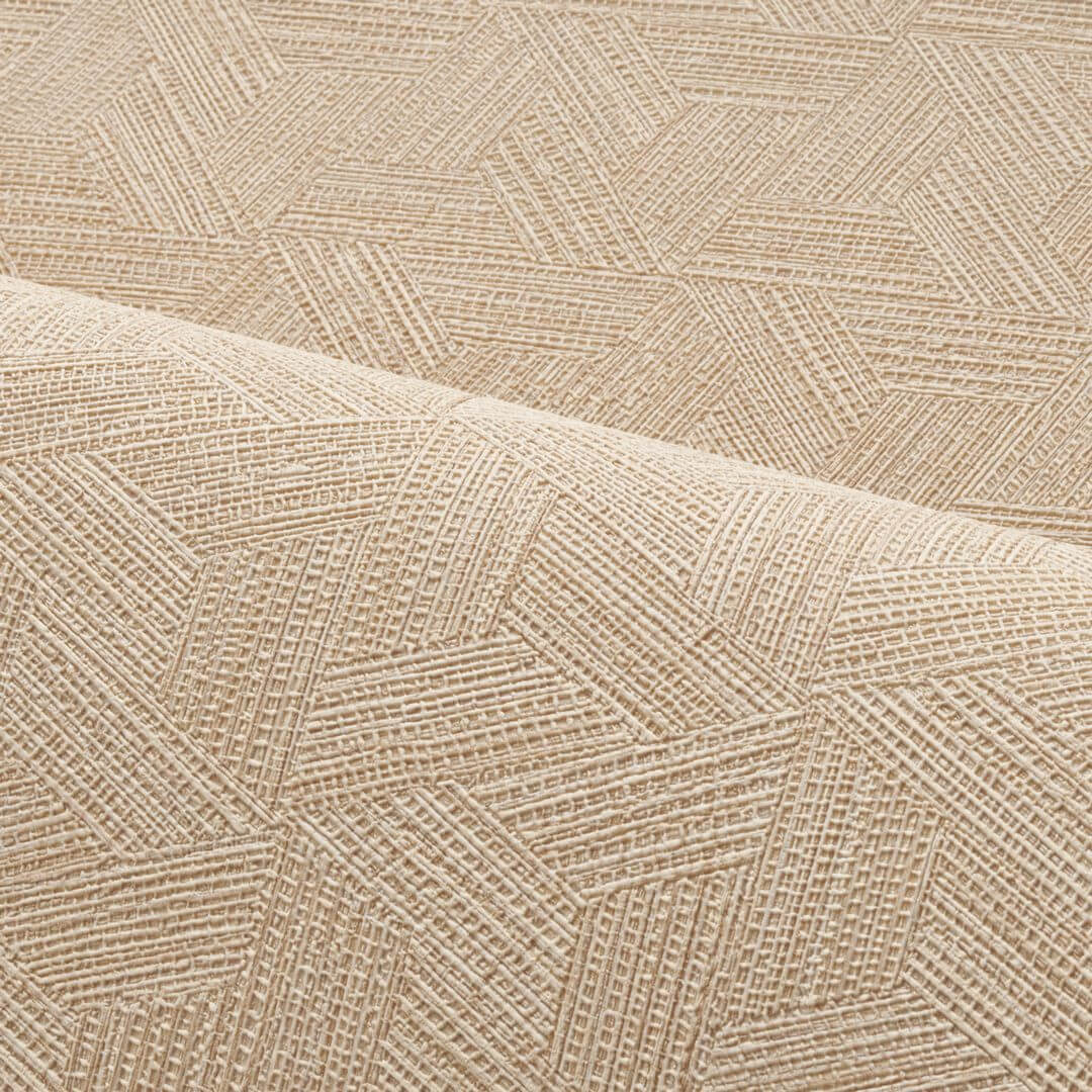 Geometric Structural Wallpaper Inspired by Banana Leaf LINDU - Travertine Beige