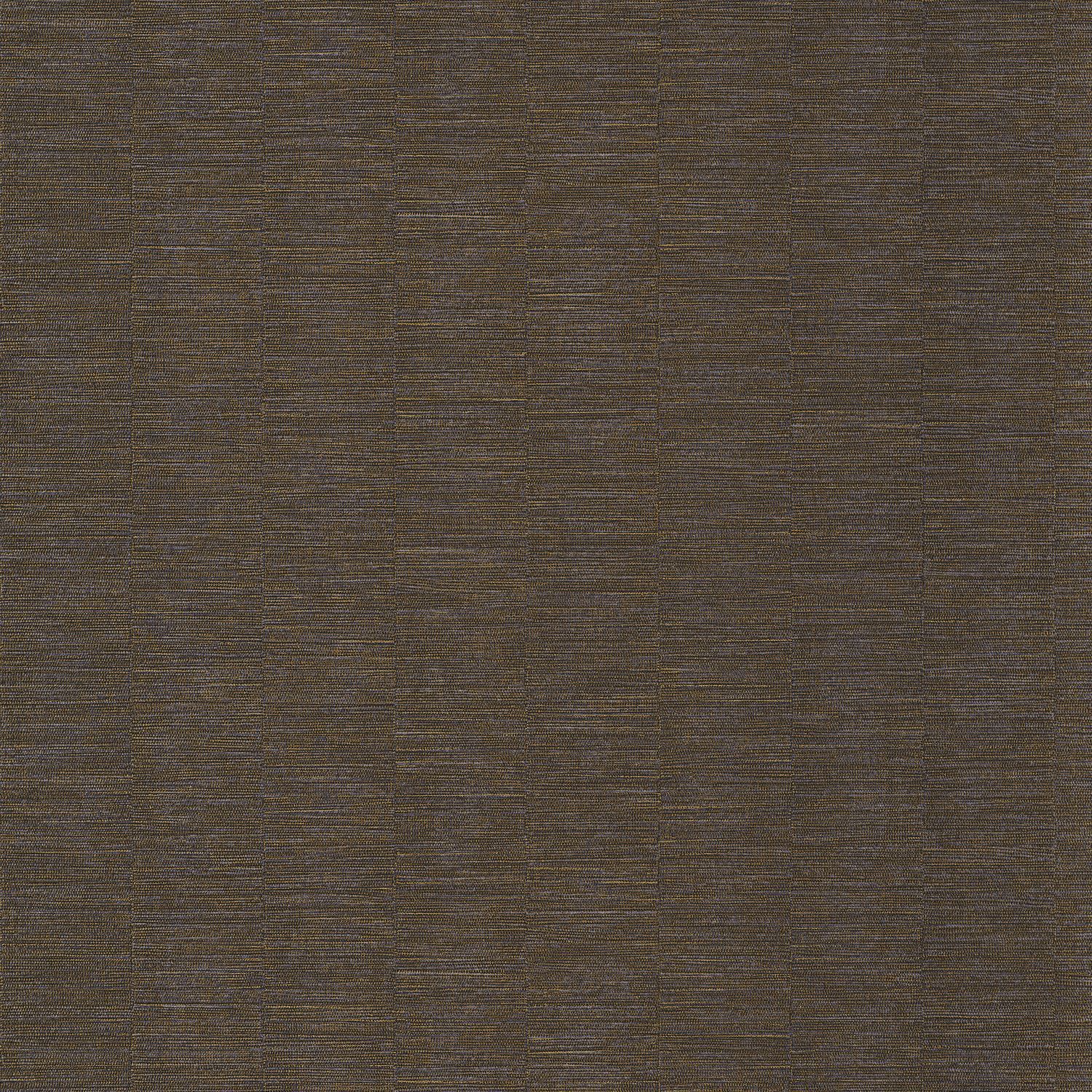 Metallic Textured Wallpaper in Stripes PLATINUM Dark Brown