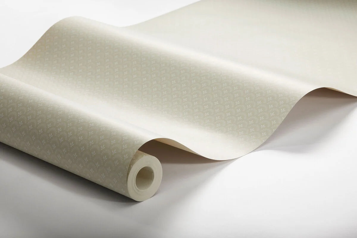 Geometrische Tapete mit Blumenmotiv DAISY cremefarben