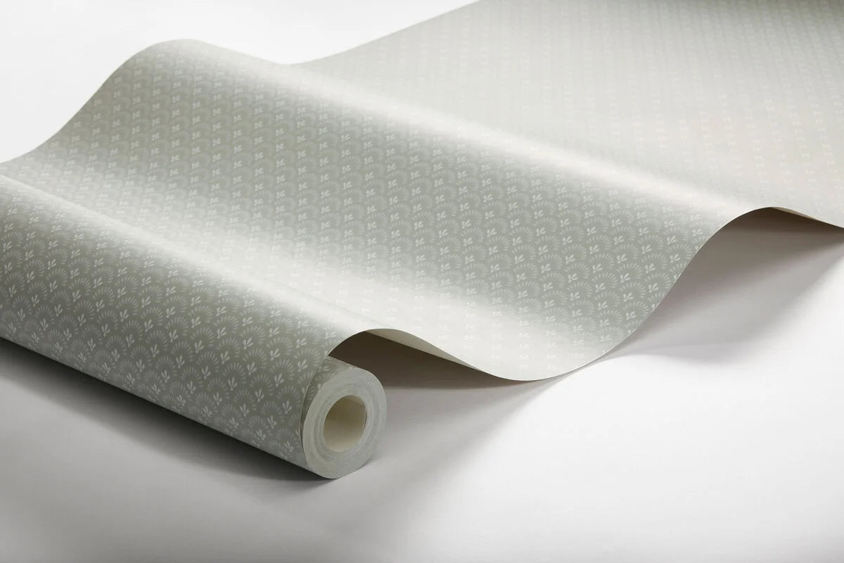 Geometrische behang met bloemenmotief DAISY groen