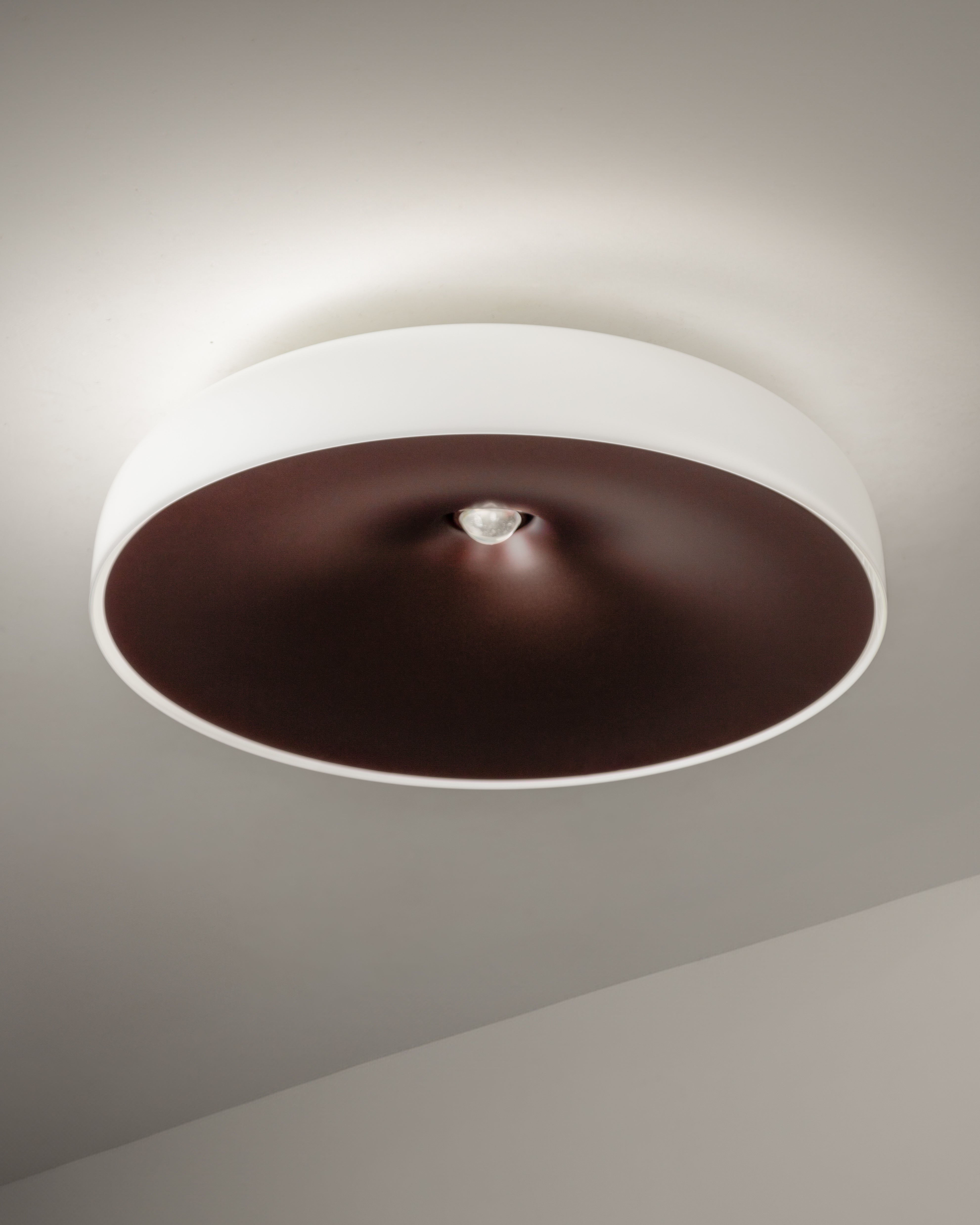 Deckenlampe CHET-B in mattem Braun mit Weiß