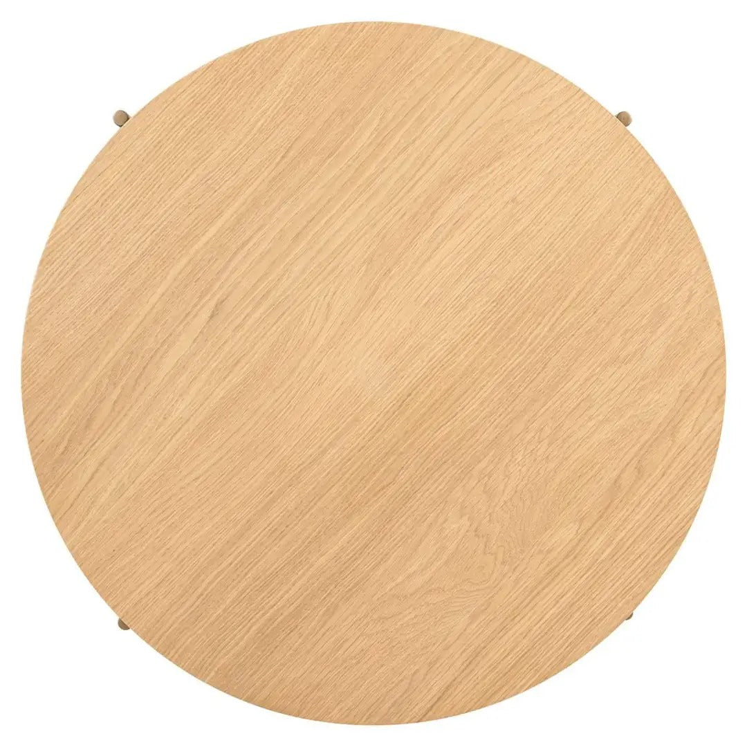 Round coffee table BELFORT oak veneer