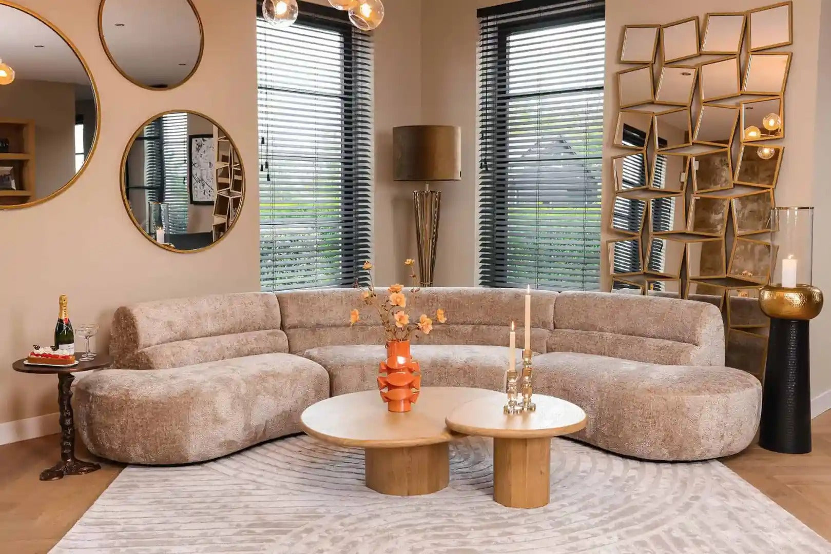 Set van salontafels OAKLEY eikenfineer