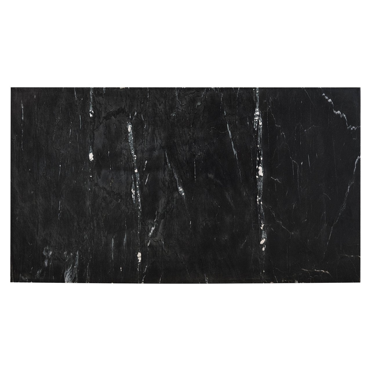 Vitrine FINSBURY antikgold mit schwarzem Marmor