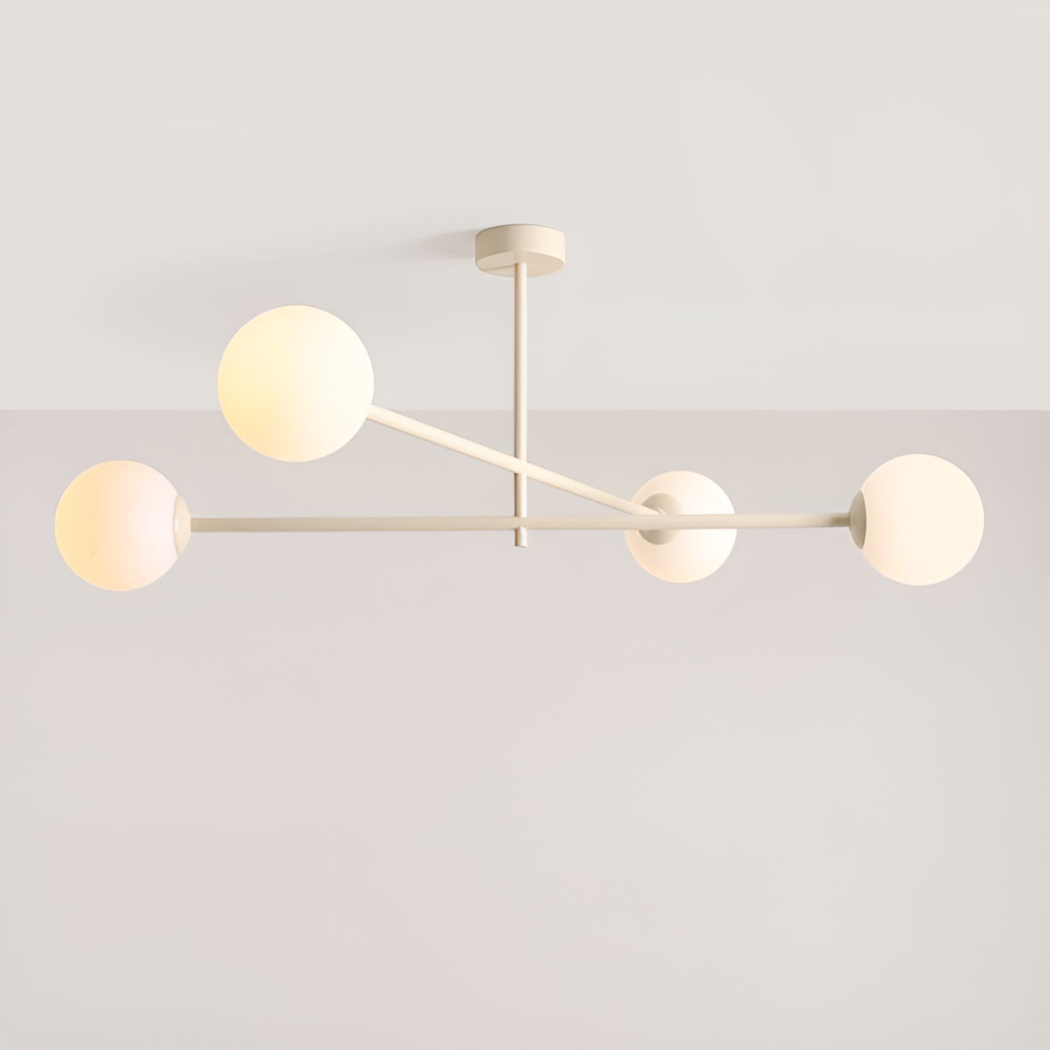 Four-point ceiling lamp PINNE QUATRO cream