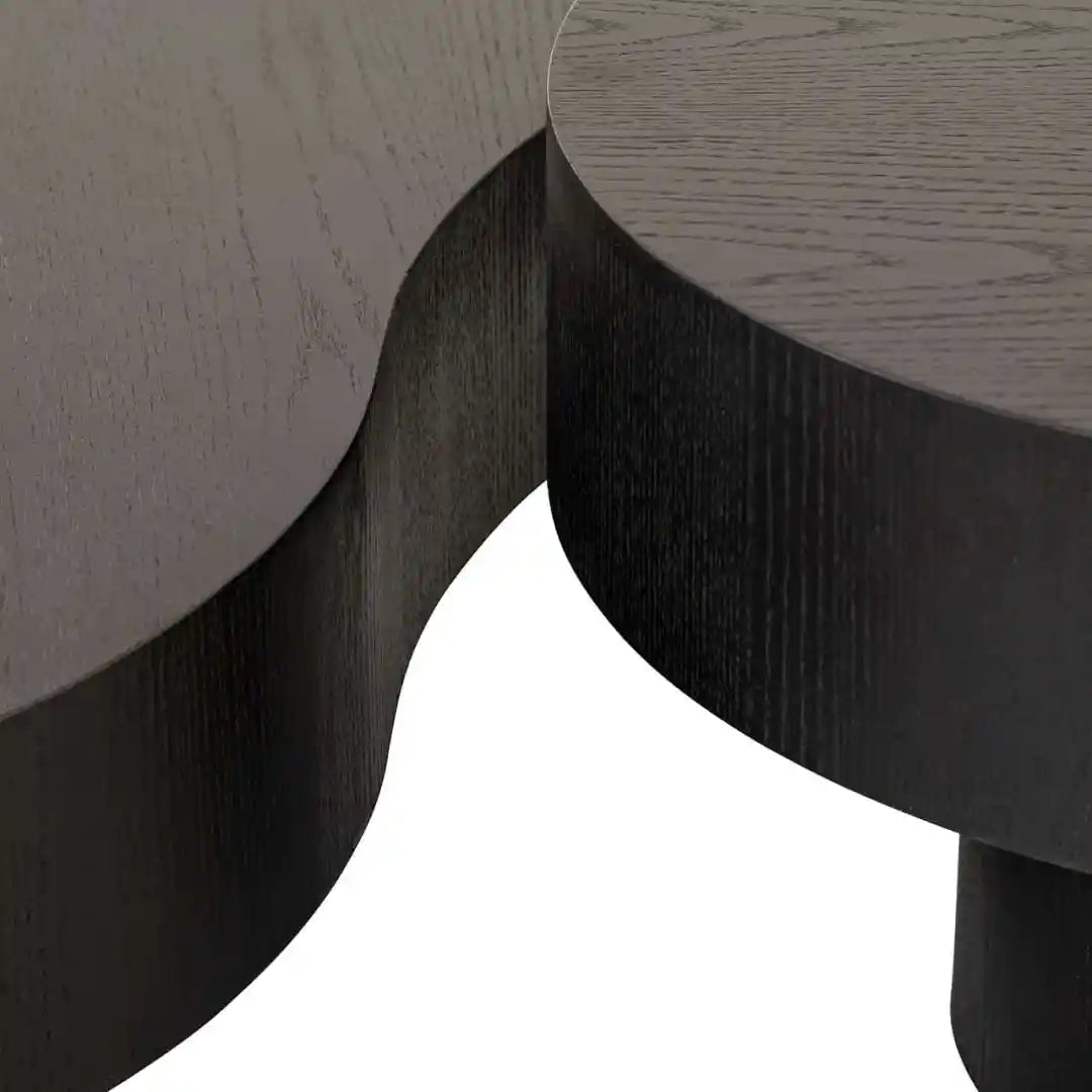 BOGOR Dark Brown Oak Veneer Coffee Table Set