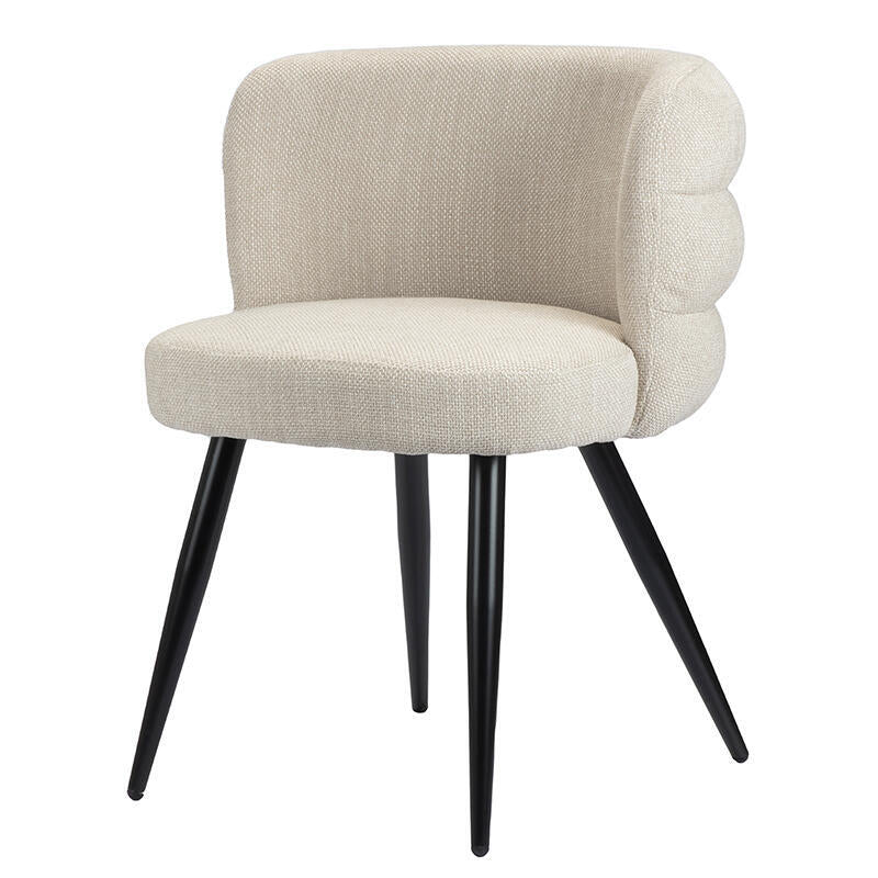 CLOUD stoel lichtbeige met zwarte basis
