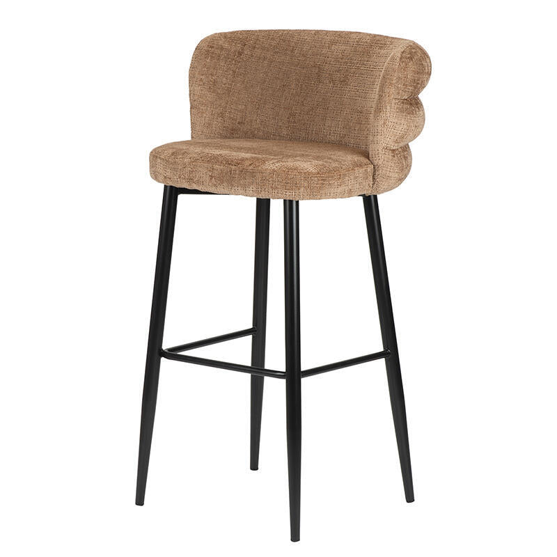 Hocker CLOUD karamel met zwarte basis