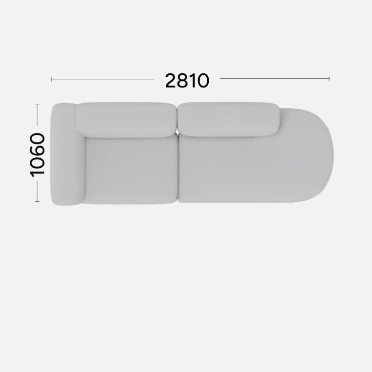 Right-sided corner sofa BABBLE customizable