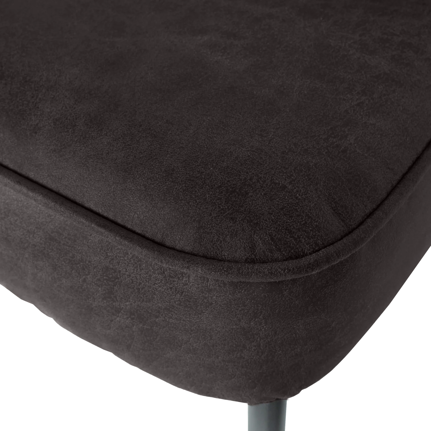 Black Vogue leather bench