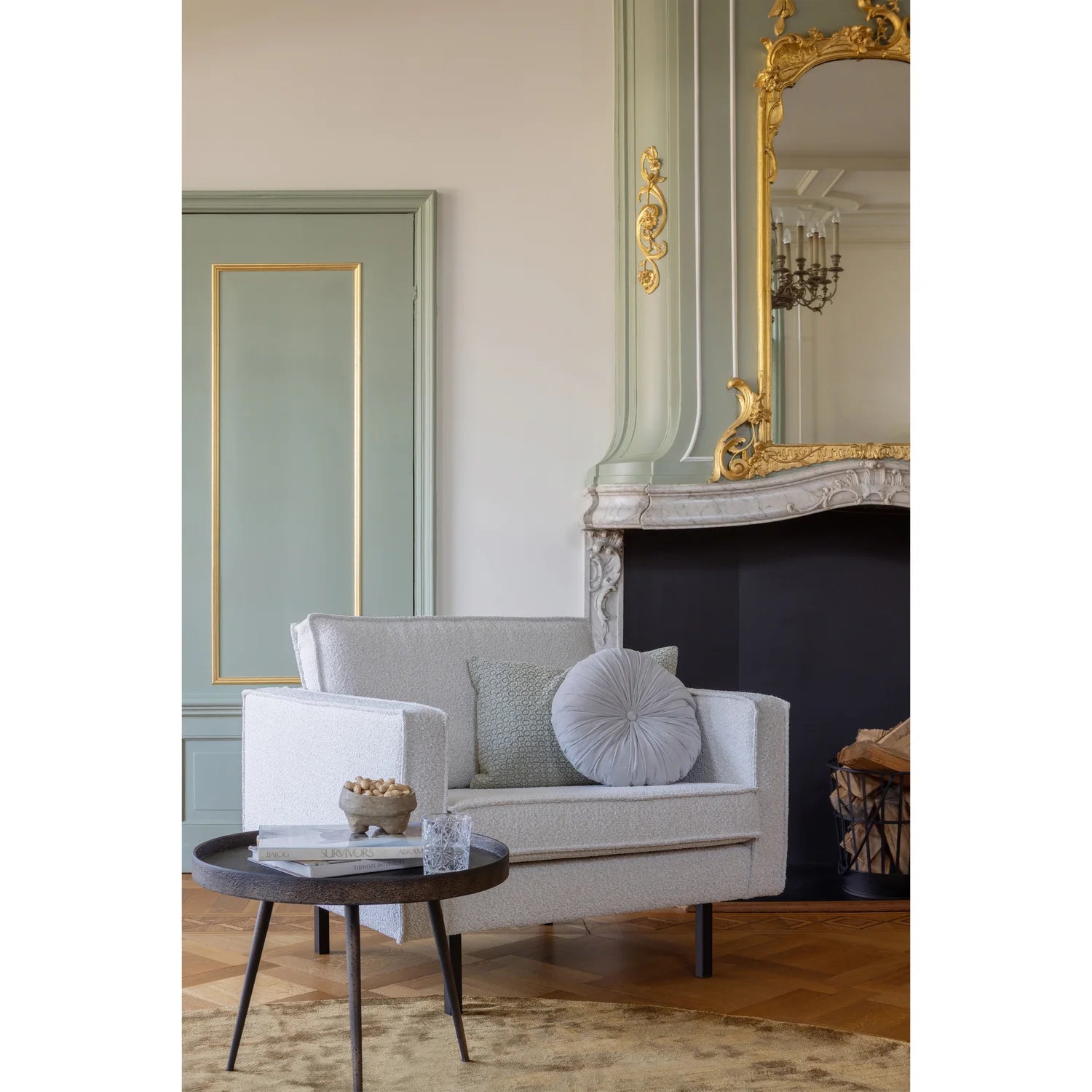 Rodeo Bouclé beige armchair