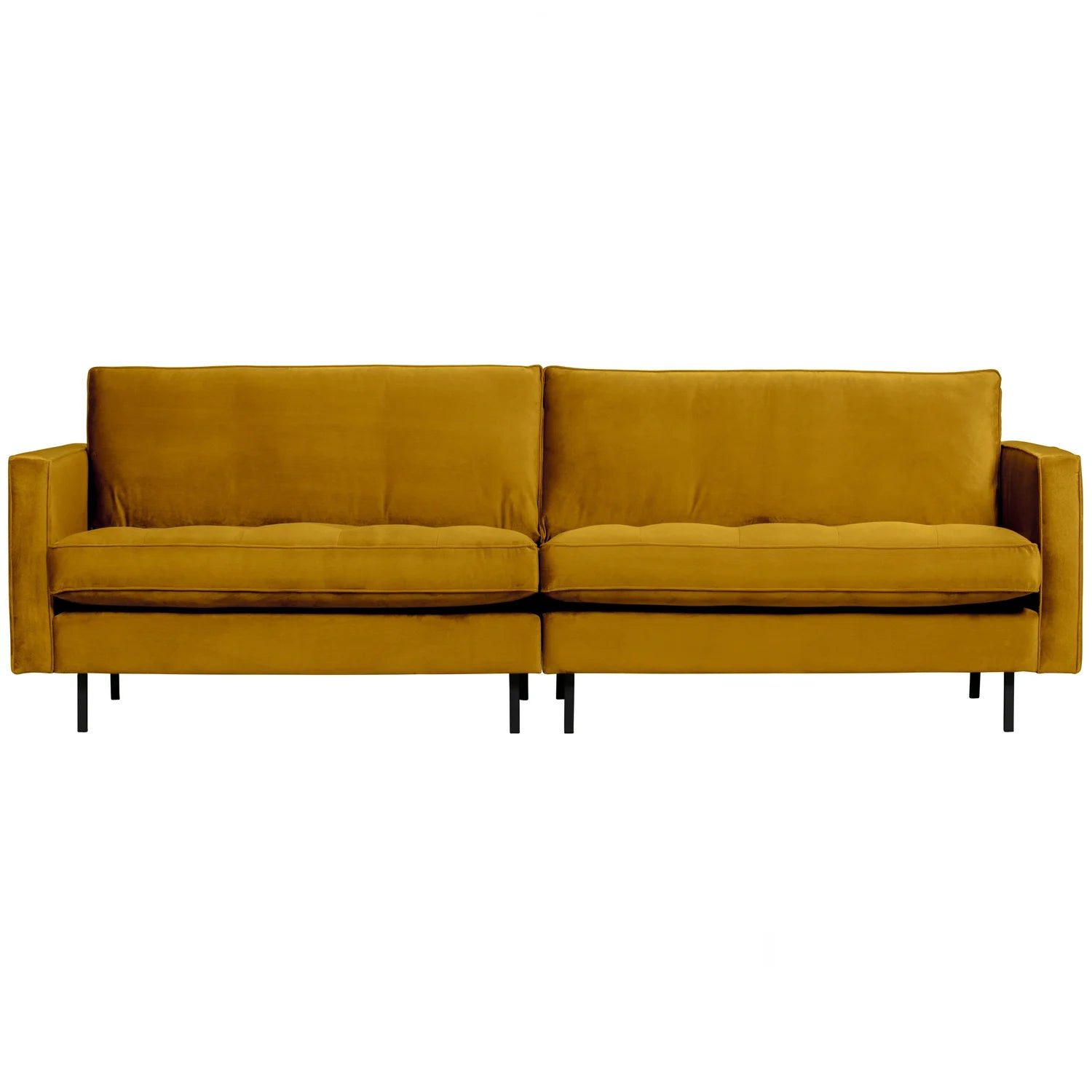Sofa van fluweel 3-zits RODEO CLASSIC mosterdkleurig