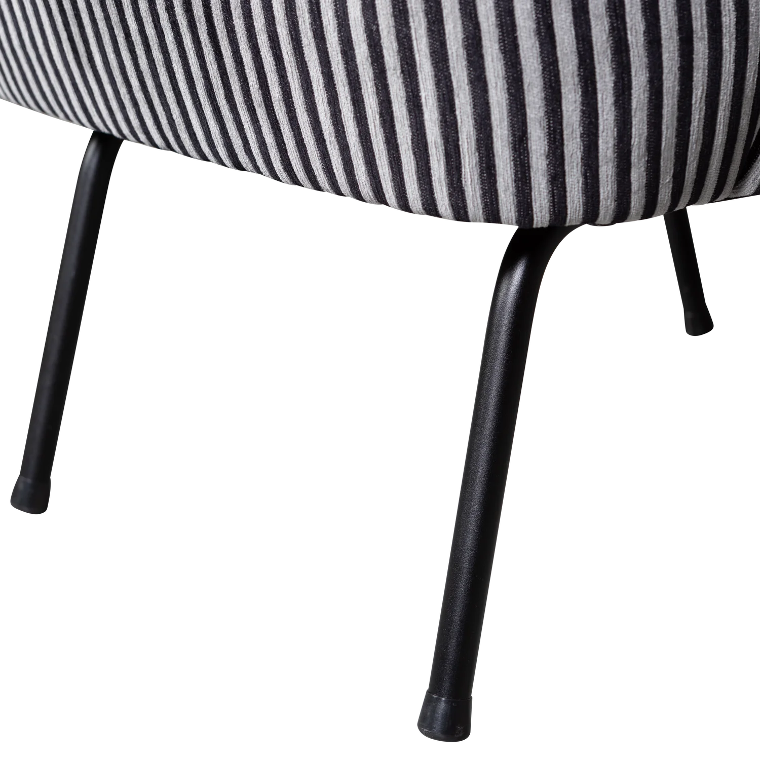 Fotel VOGUE czarno-biały w paski – metal, Woood