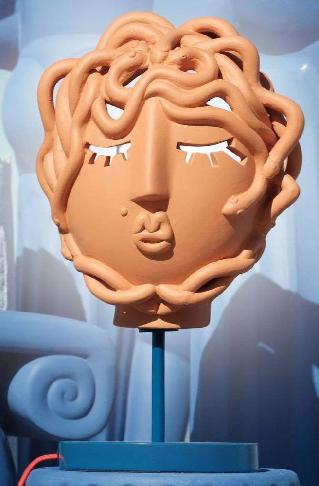 Tafellamp MAGNA GRAECIA - MEDUSA terracotta