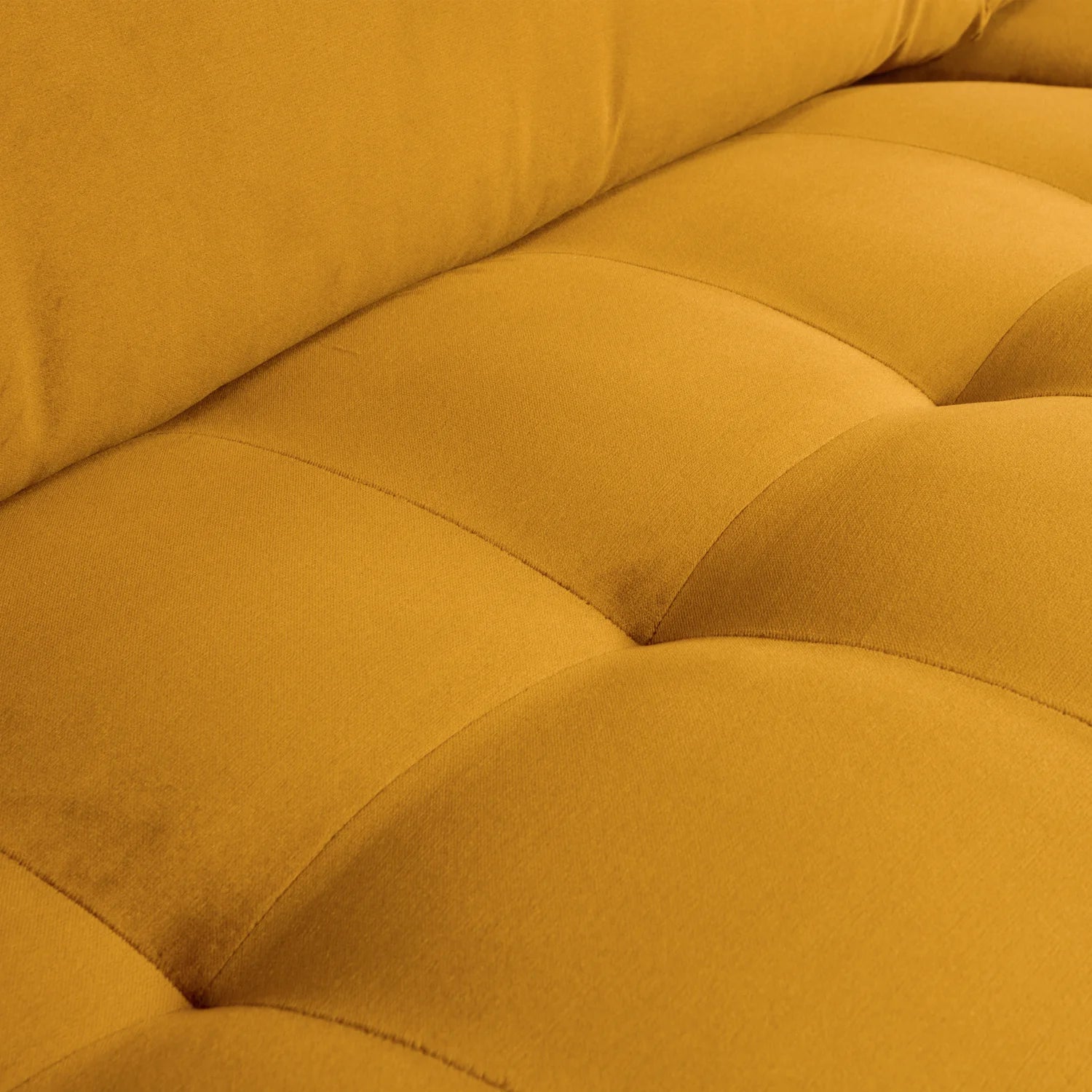 Sofa van fluweel 3-zits RODEO CLASSIC mosterdkleurig