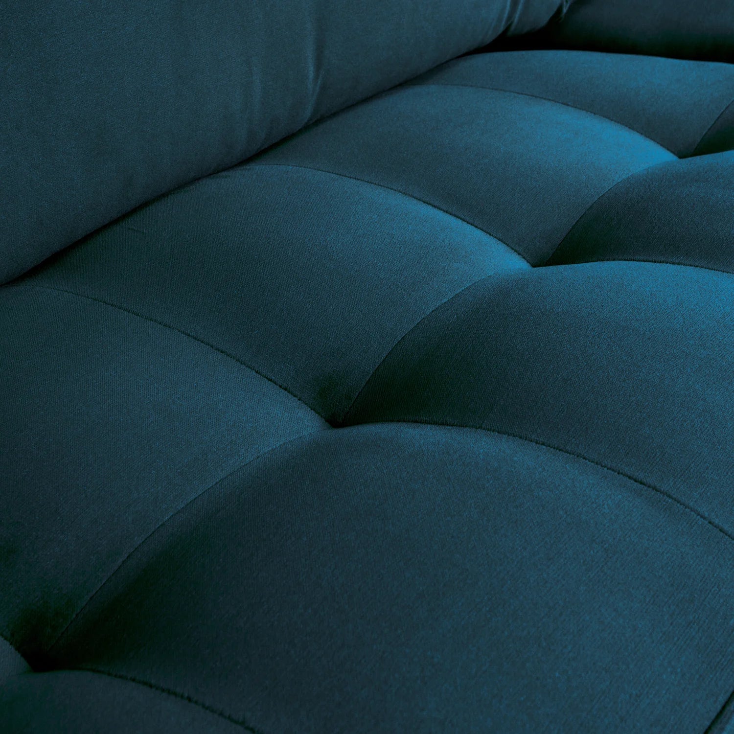 Sofa van fluweel 2,5-persoons RODEO CLASSIC blauw