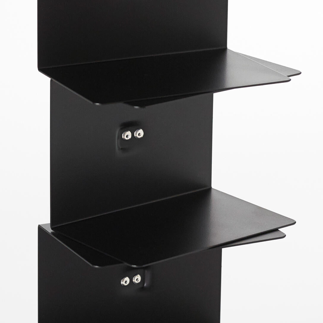 Zwarte PTOLOMEO ORIGINAL boekenrek met stalen basis