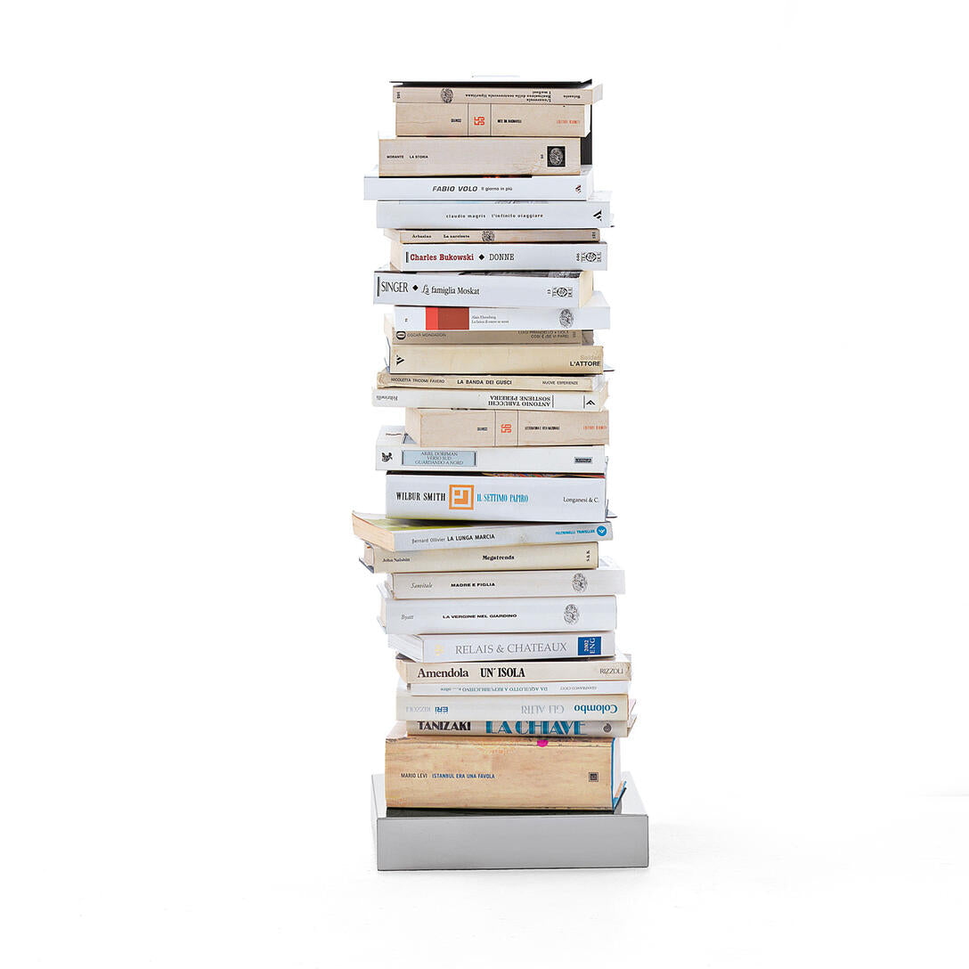Witte PTOLOMEO ORIGINAL boekenrek met stalen basis