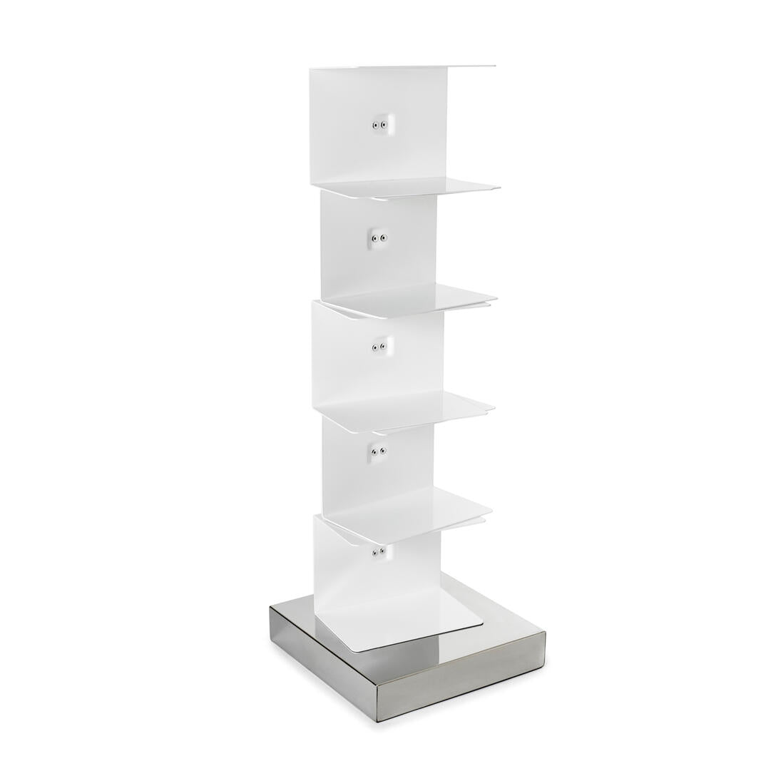Witte PTOLOMEO ORIGINAL boekenrek met stalen basis