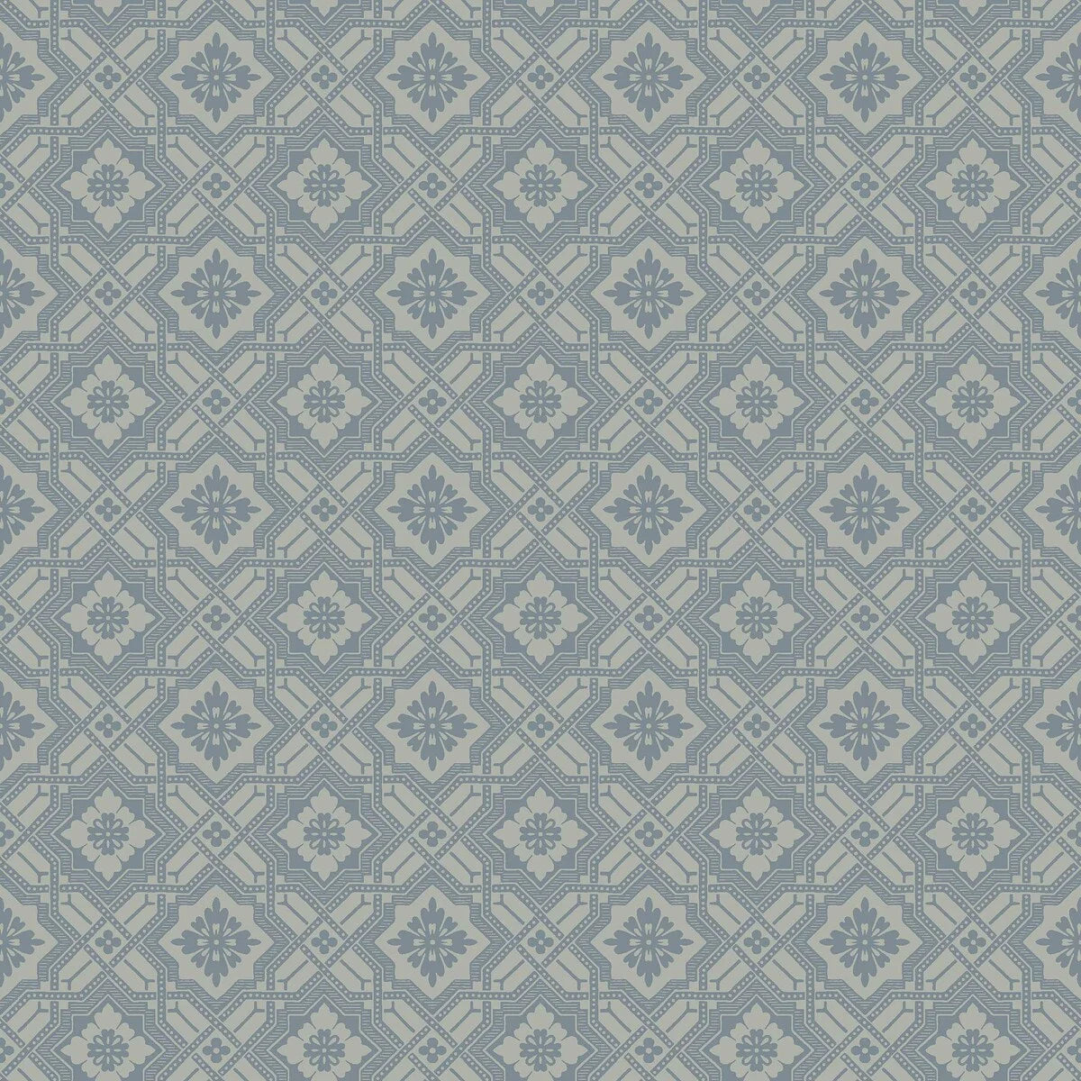 Tapeta flizelinowa papierowa z geometrycznym wzorem FRIEDRICH niebieski z białym – Boråstapeter